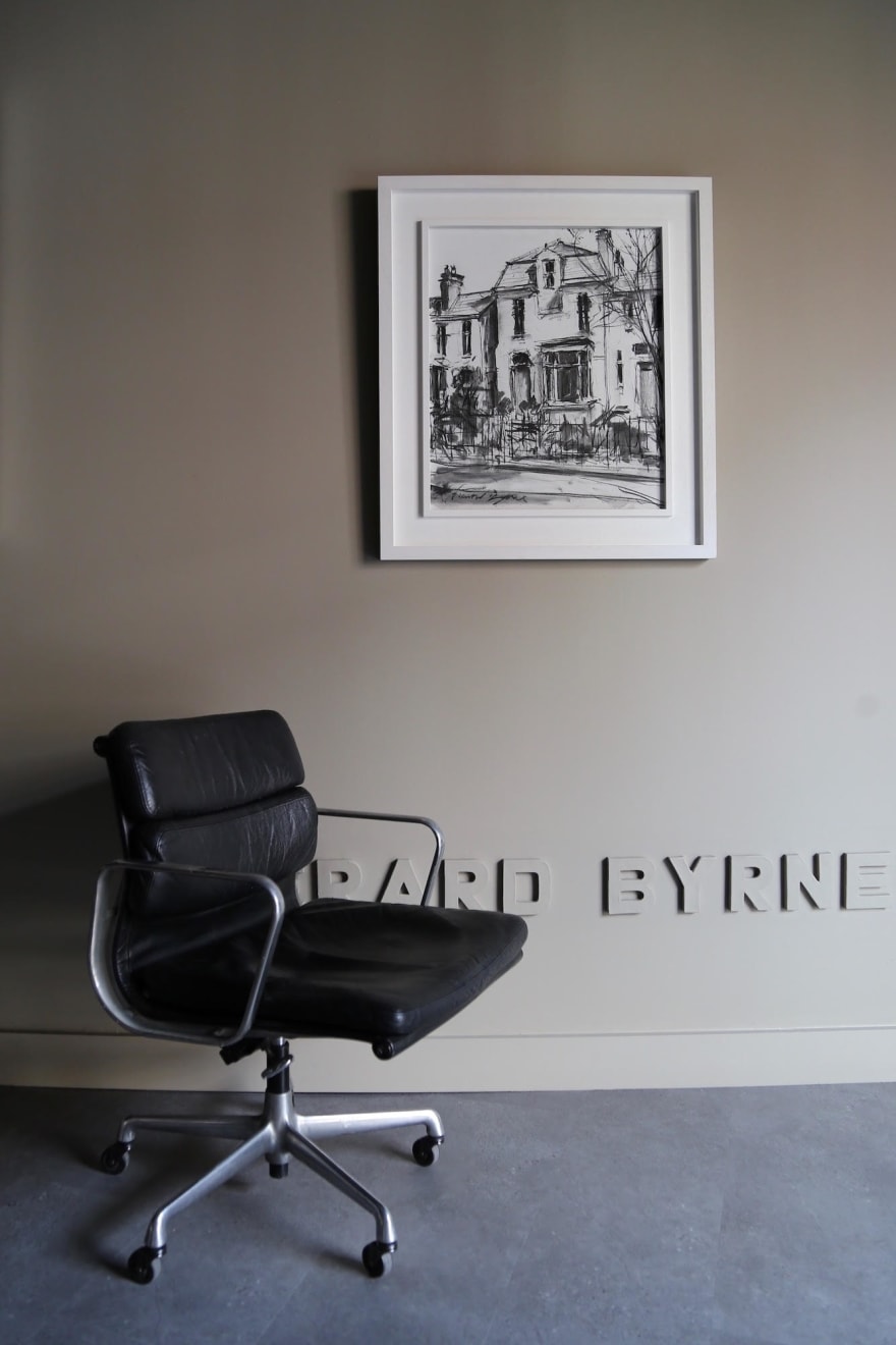 Gerard_Byrne_Not_Alone_modern_irish_impressionism_RTE_Nationwide_filming_Moyne_Road_Ranelagh_Dublin_painting_framed