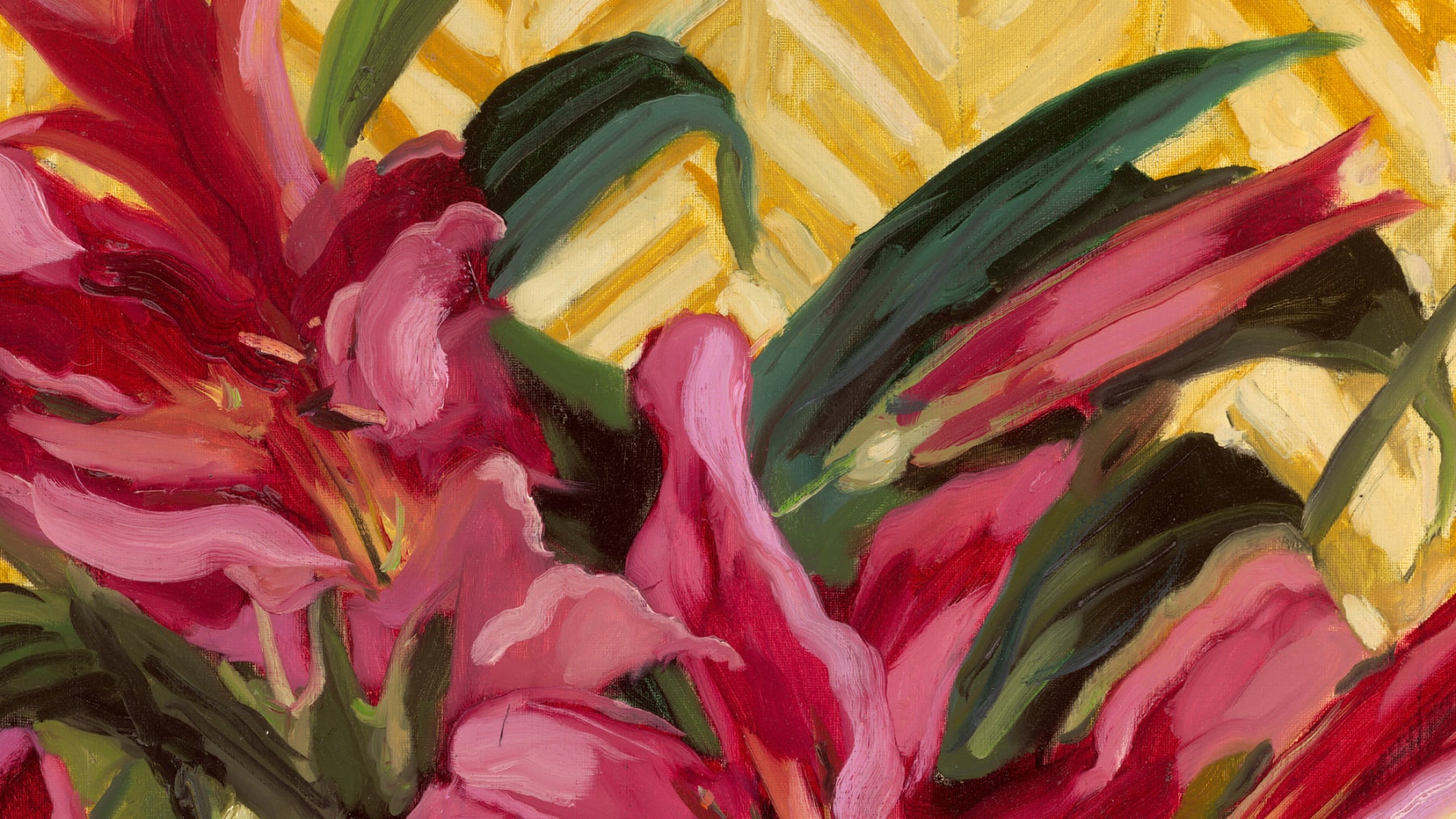 Gerard_Byrne_Stargazer_Lilies_contemporary_figurative_artist_fine_art_gallery_Dublin_Ireland_painting_detail