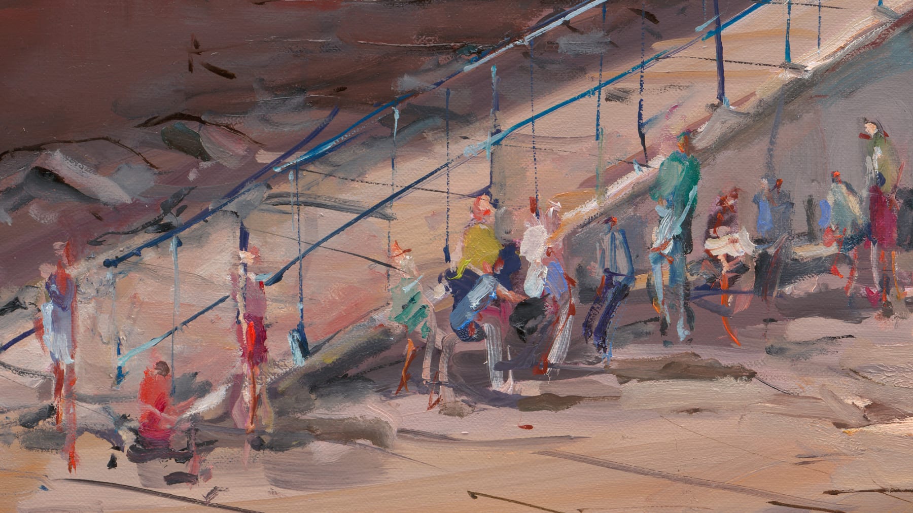 Gerard-Byrne-Here-Comes-the-Sun-Seapoint-Martello-Tower-irish-modern-impressionism-art-gallery-Dublin-painting-detail