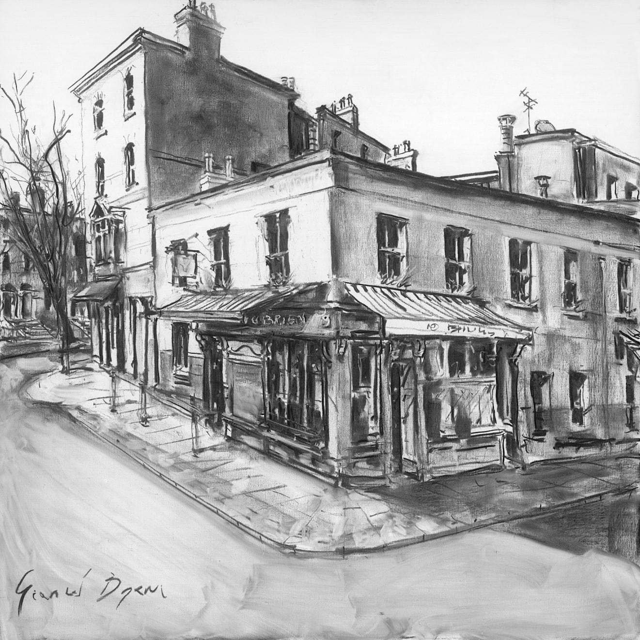 Gerard-Byrne-My-New-Local-OBriens-charcoalogy-exhibition-art-gallery-dublin-ireland