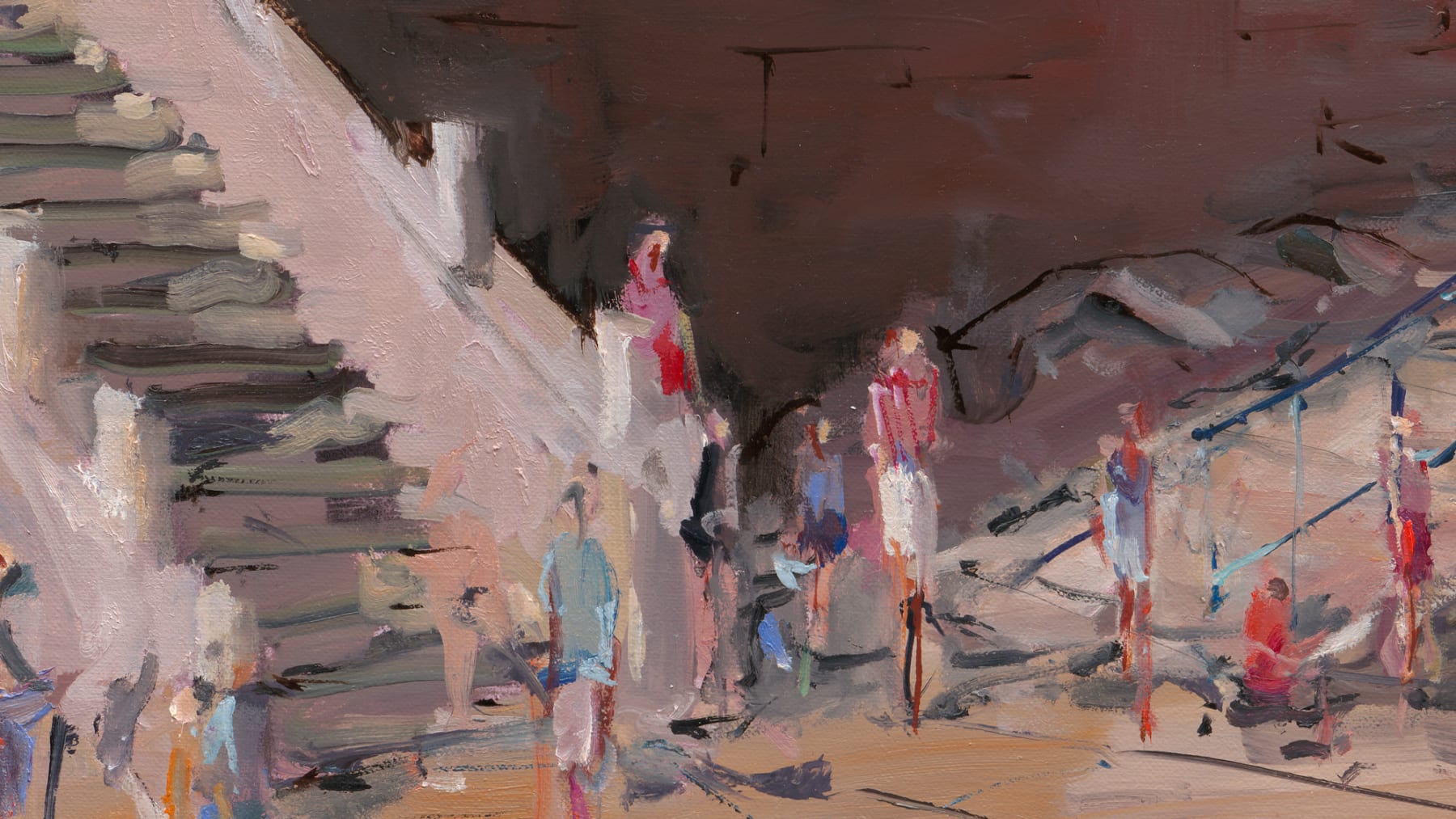 Gerard-Byrne-Here-Comes-the-Sun-Seapoint-Martello-Tower-irish-modern-impressionism-art-gallery-Dublin-painting-detail