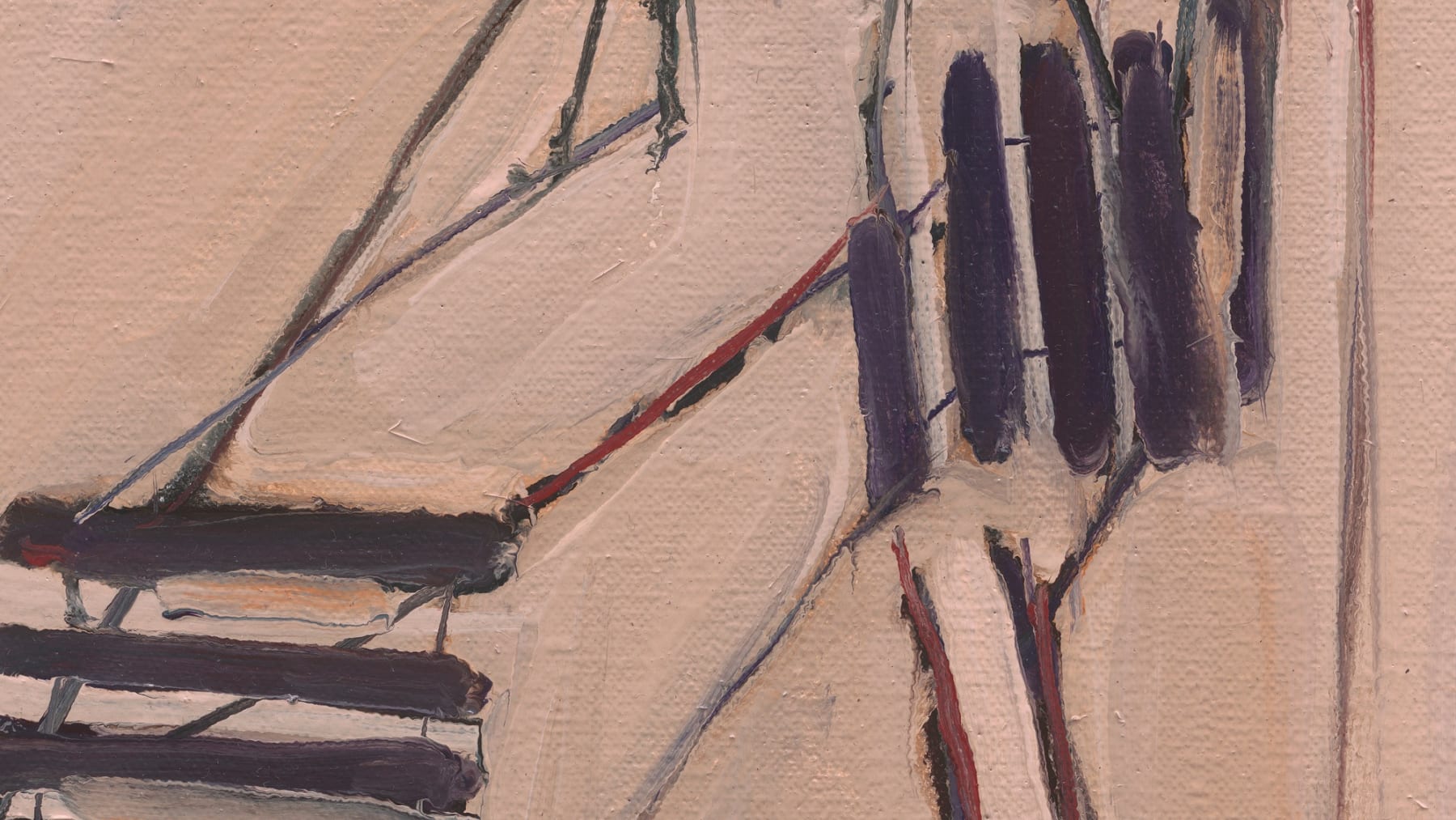 Gerard_Byrne_Park_Chairs_New_York_III_modern_irish_impressionism_fine_art_gallery_Dublin_Ireland_painting_detail