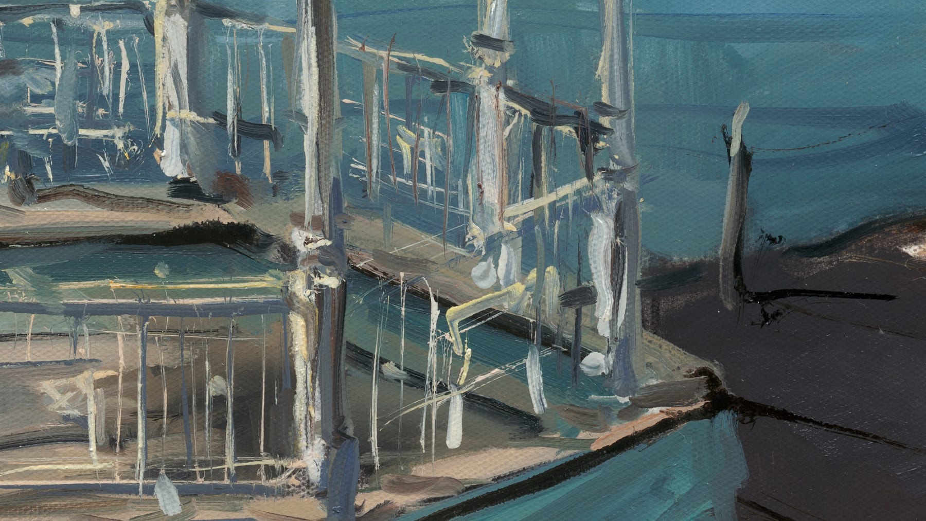 Gerard_Byrne_The_Band_Stand_Dun_Laoghaire_modern_irish_impressionism_fine_art_gallery_dublin_Ireland_painting_detail