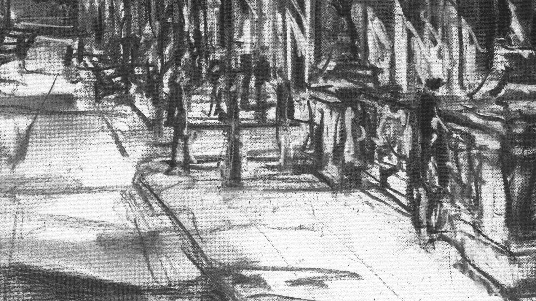 Gerard_Byrne_Thing_Can_Only_Get_Better_modern_irish_impressionism_fine_art_gallery_Dublin_Ireland_charcoal_sketch_detail