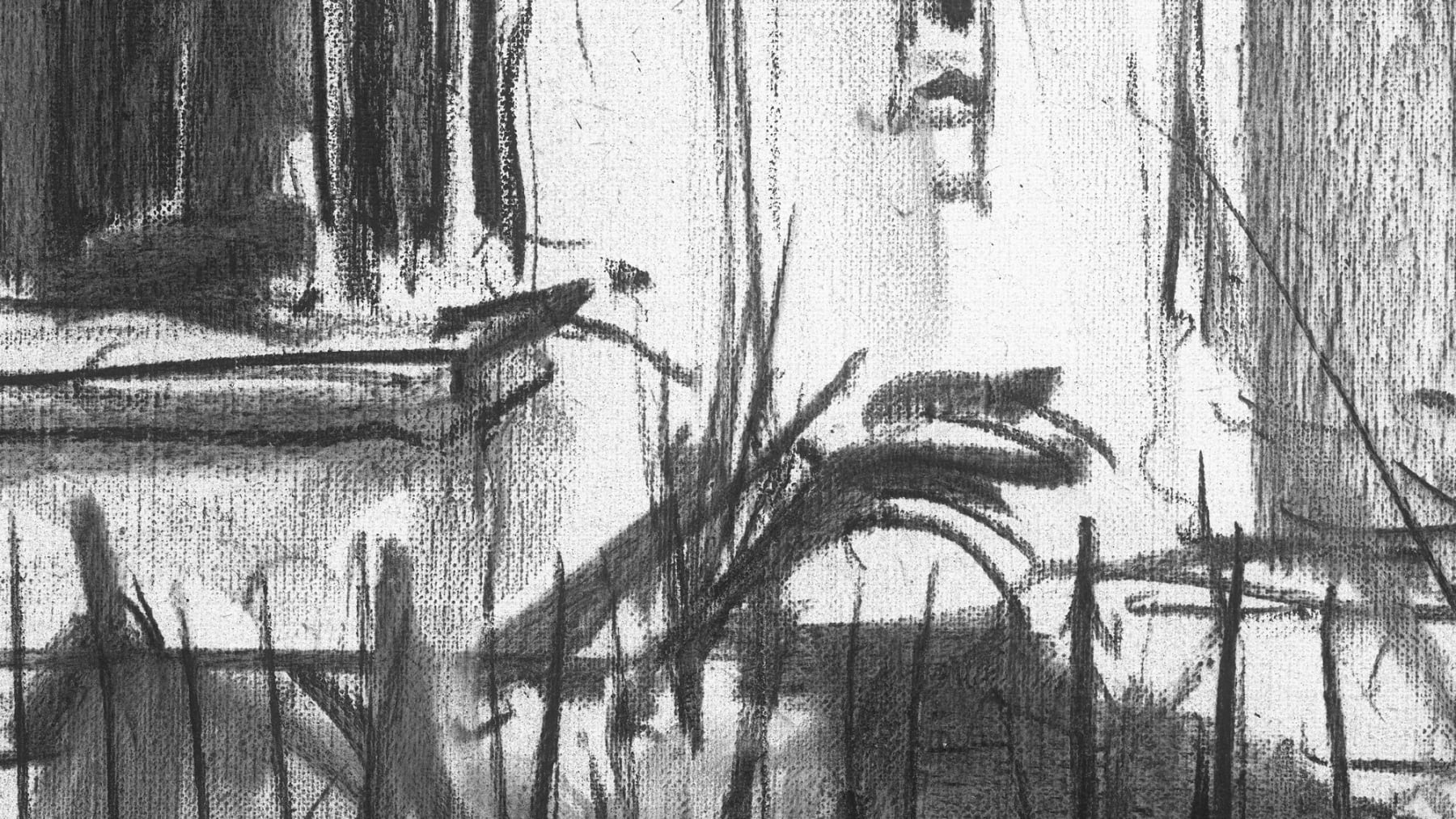 Gerard_Byrne_Not_Alone_modern_irish_impressionism_fine_art_gallery_Dublin_Ireland_charcoal_sketch_detail