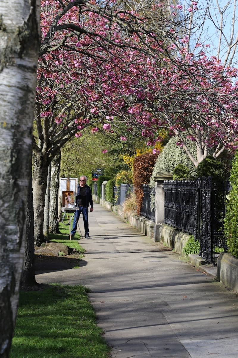 Gerard-Byrne-Georgian-Dublin-in-Spring-plein-air-painting-Wellington-Road-Ballsbridge-Dublin