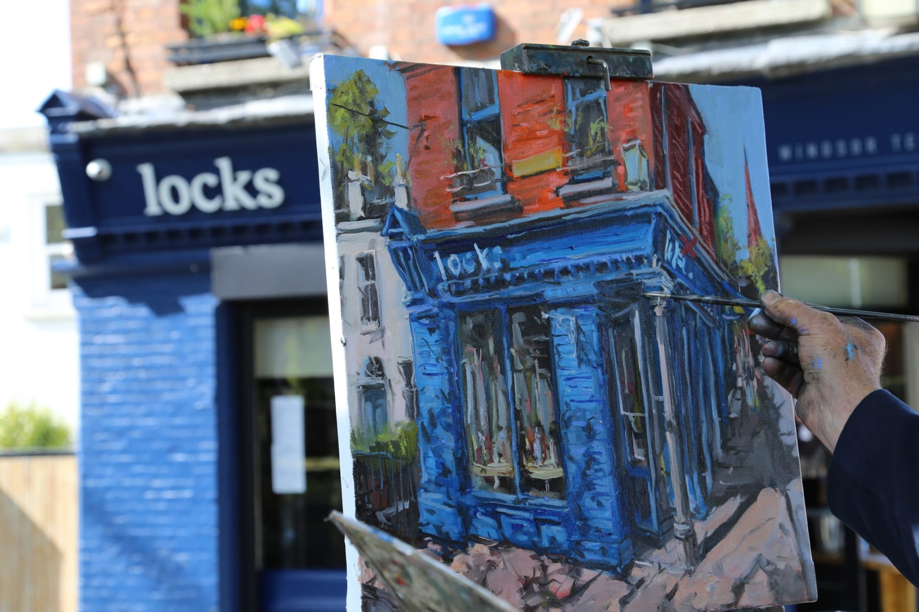 Gerard_Byrne_The_Door_to_the_Unknown_Locks_Restaurant_Portobello_modern_irish_impressionism_art_gallery_Dublin_plein_air_painting