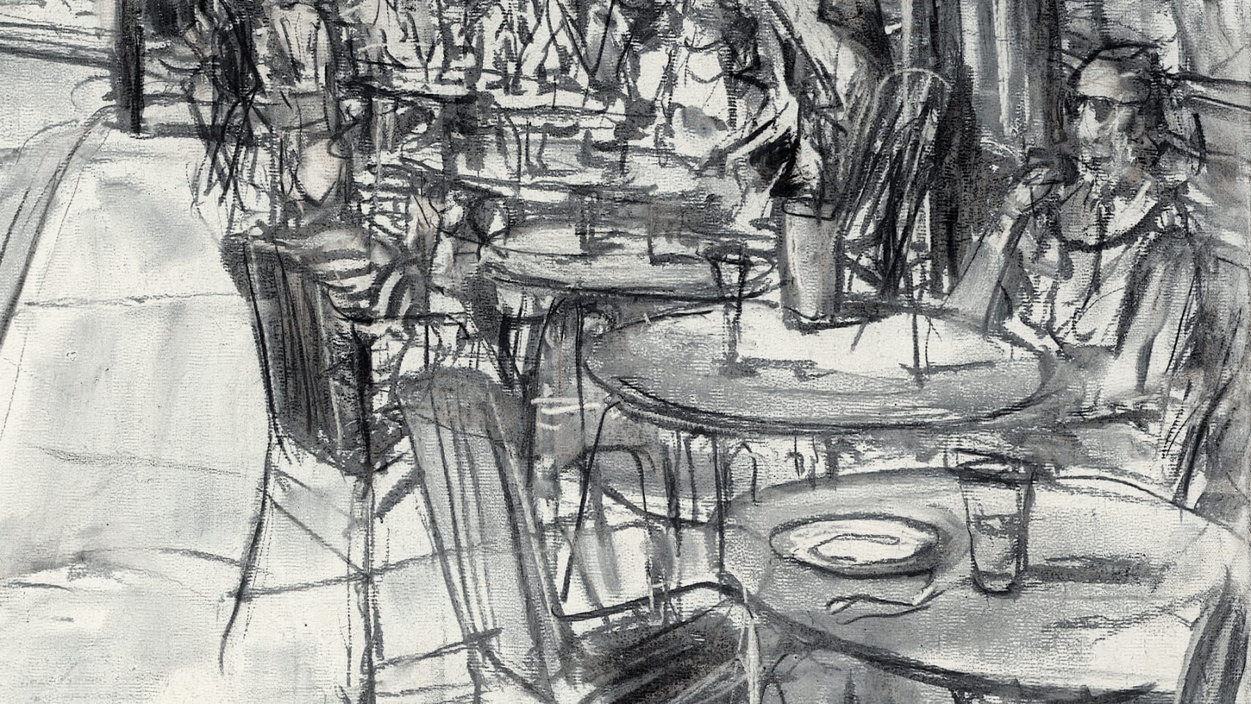 Gerard_Byrne_Out_With_Friends_contemporary_impressionism_fine_art_gallery_painting_detail