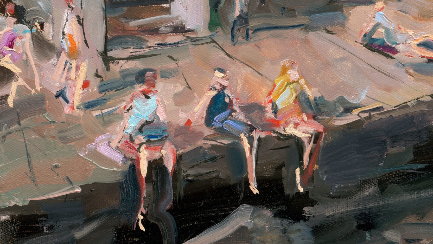 Gerard-Byrne-Last-Days-of-Summer-Seapoint-irish-modern-impressionism-art-gallery-Dublin-painting-detail