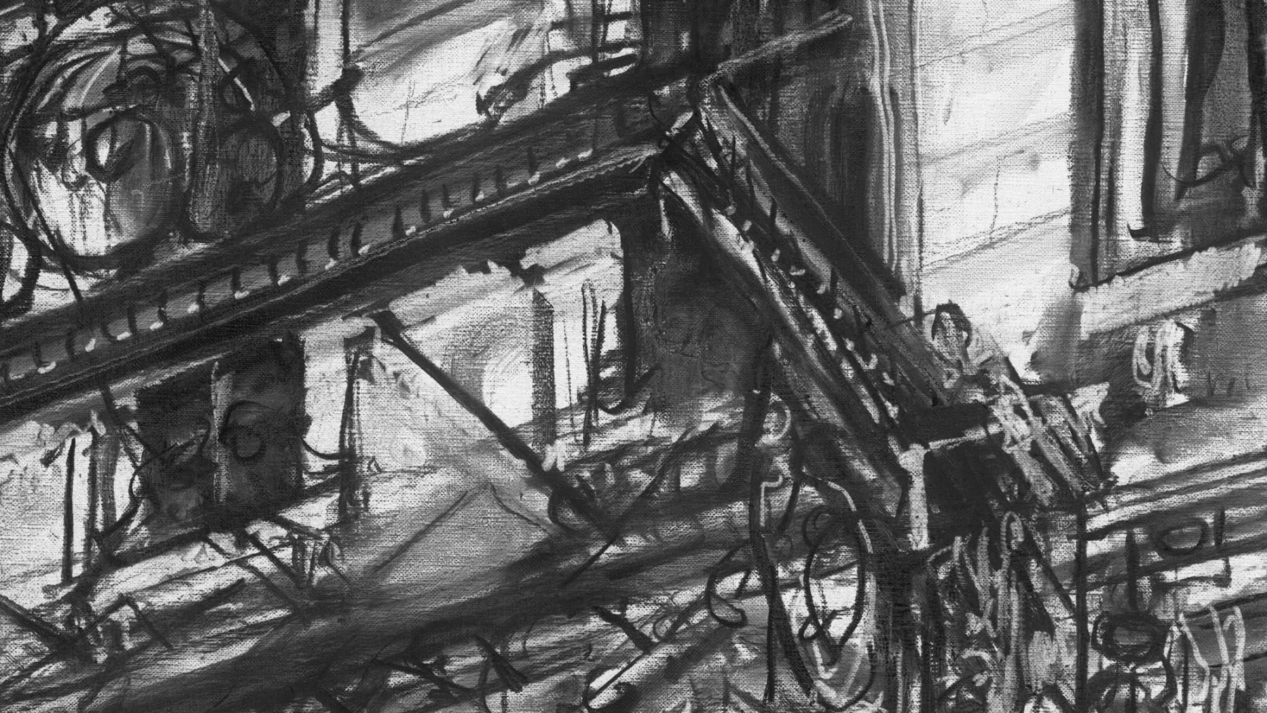 Gerard_Byrne_Falling_Shadows_The_Mansion_House_modern_irish_impressionism_charcoal_sketch_detail