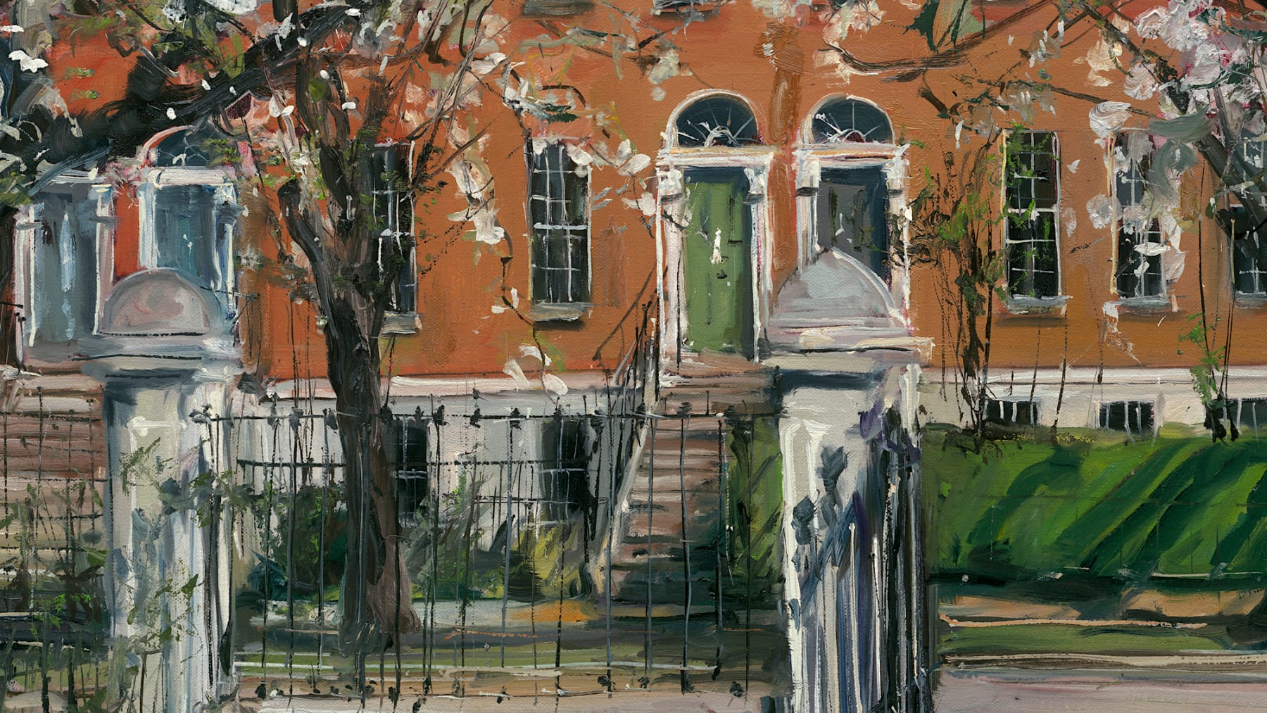 Gerard_Byrne_The_Secret_Garden_modern_irish_impressionism_painting_detail