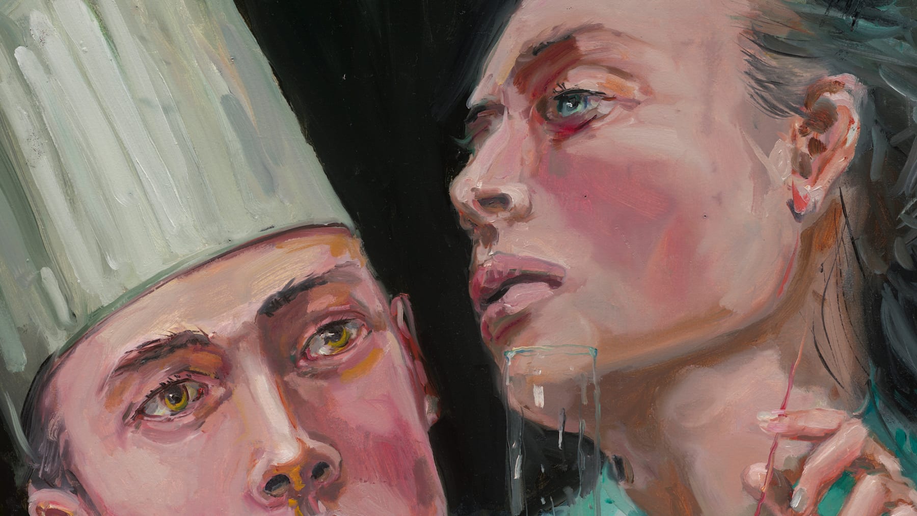 Gerard_Byrne_Gossip_contemporary_figurative_art_painting_detail
