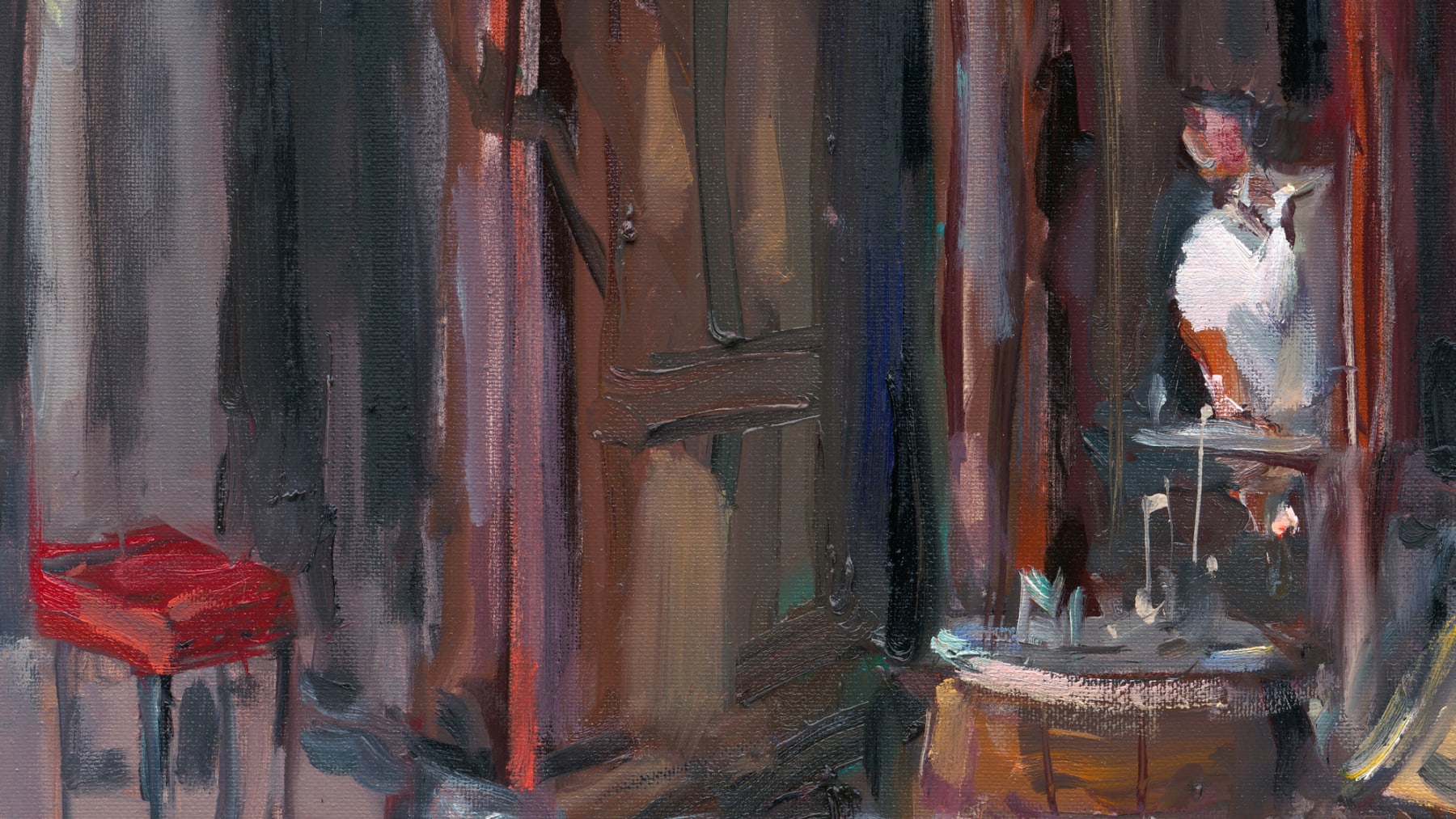 Gerard_Byrne_Summer_Reflections_Doheny_and_Nesbitt_fine_art_gallery_Dublin_painting_detail