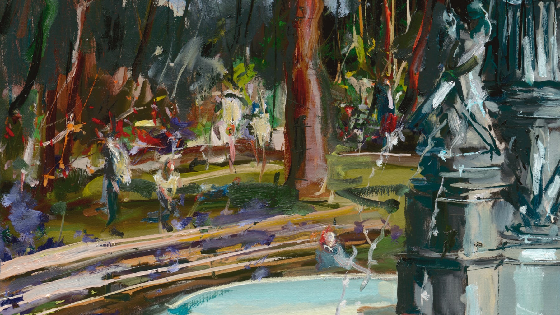 Gerard_Byrne_Summer's Purples_People's_Park_Dun_Laoghaire_modern_irish_impressionism_fine_art_gallery_dublin_Ireland_painting_detail