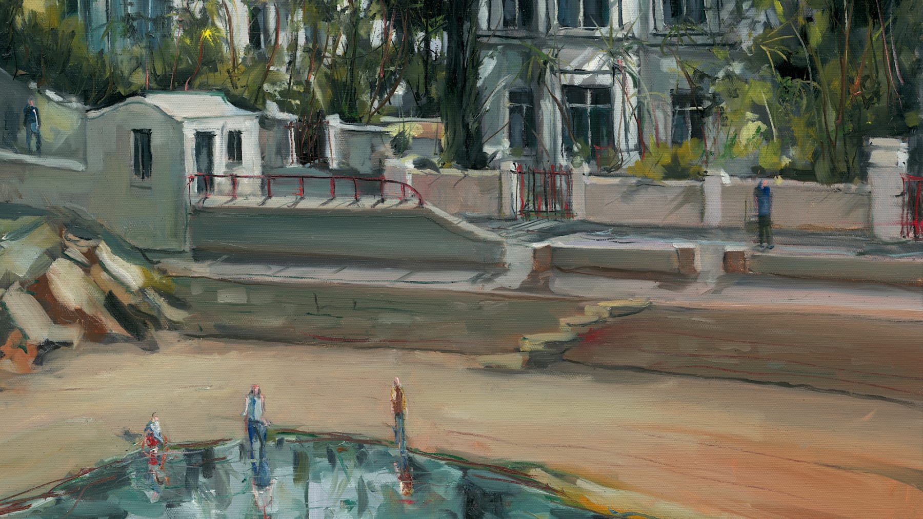 Gerard_Byrne_Caribbean_Dreams_Sandycove_III_painting_detail_contemporary_impressionism_fine_art_gallery_Dublin_Ireland