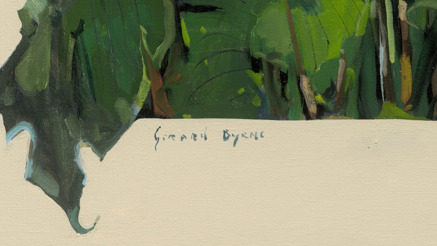 Gerard_Byrne_Firecracker_Heliconia_painting_detail_contemporary_figurative_art_fine_art_gallery_Dublin_Ireland