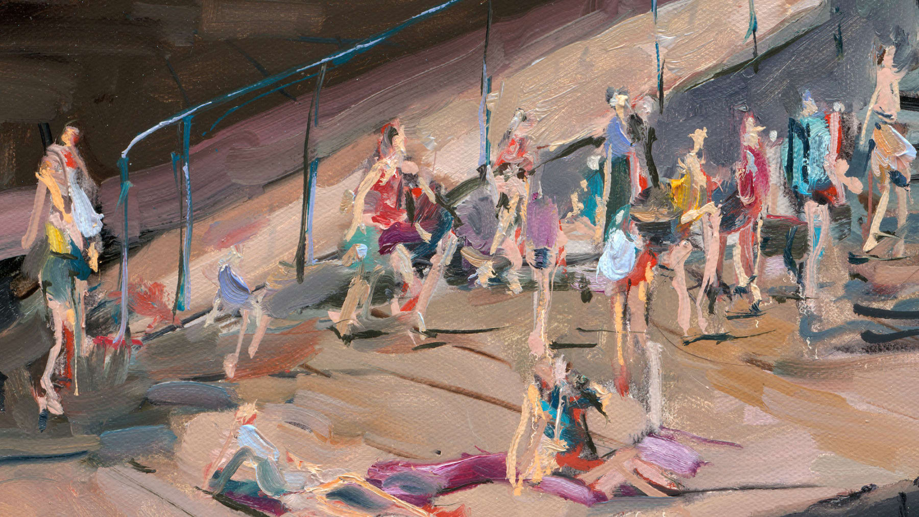 Gerard-Byrne-Last-Days-of-Summer-Seapoint-irish-modern-impressionism-art-gallery-Dublin-painting-detail