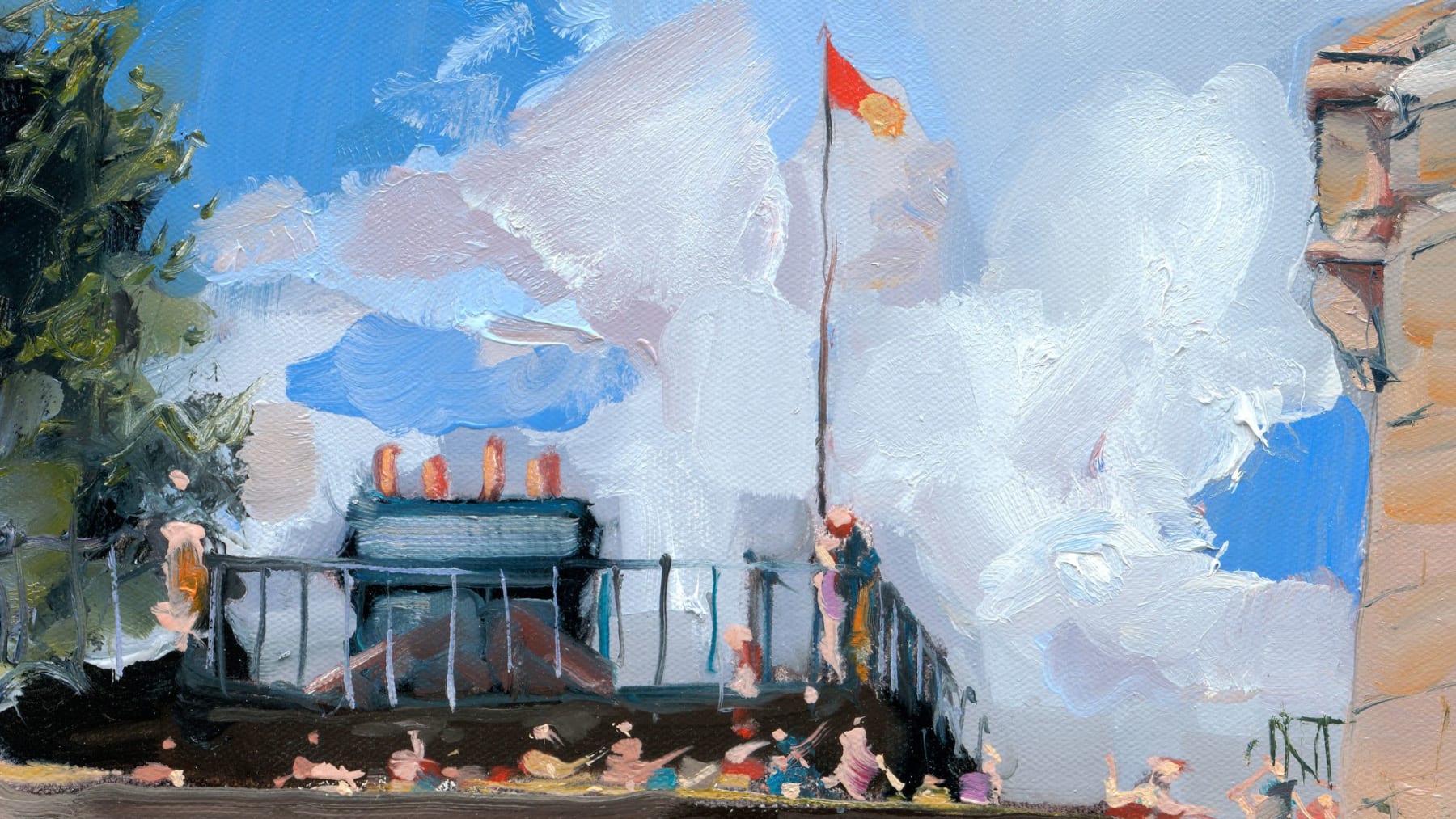 Gerard-Byrne-Last-Days-of-Summer-Seapoint-irish-modern-impressionism-art-gallery-Dublin-painting-detail