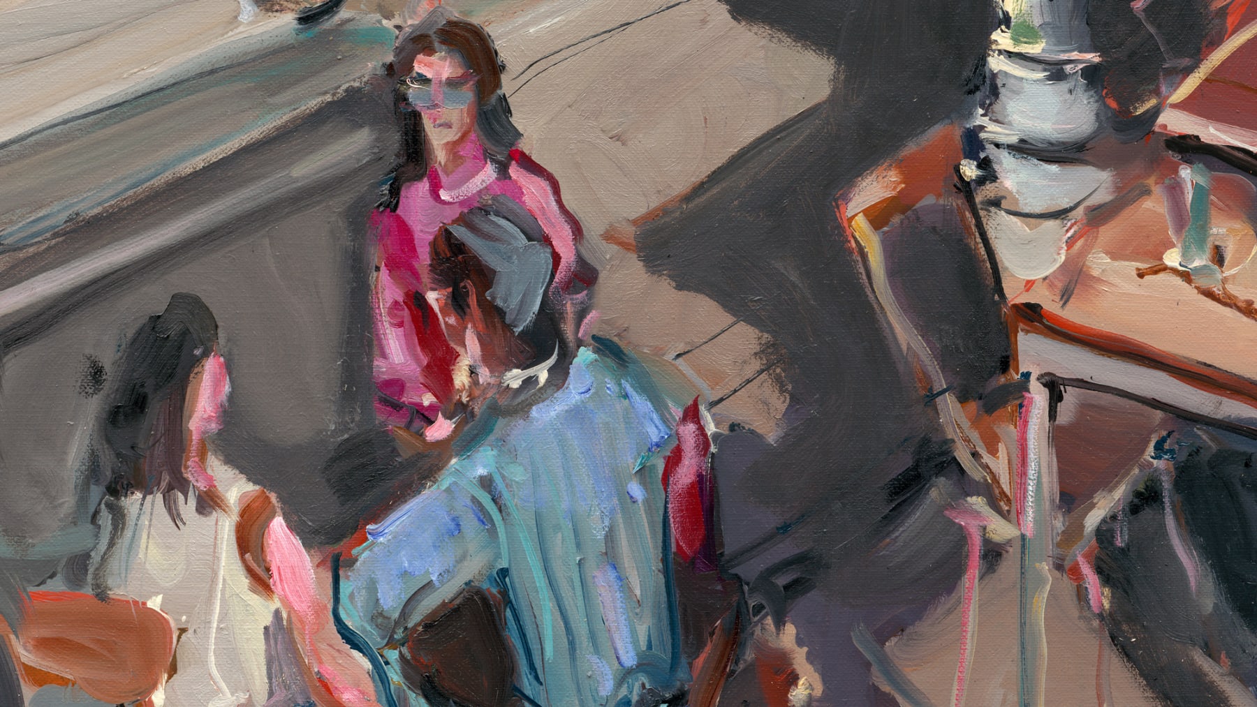 Gerard-Byrne-Joyful-Day-on-Dawson-Street-Dublin-irish-modern-impressionism-art-gallery-Dublin-painting-detail