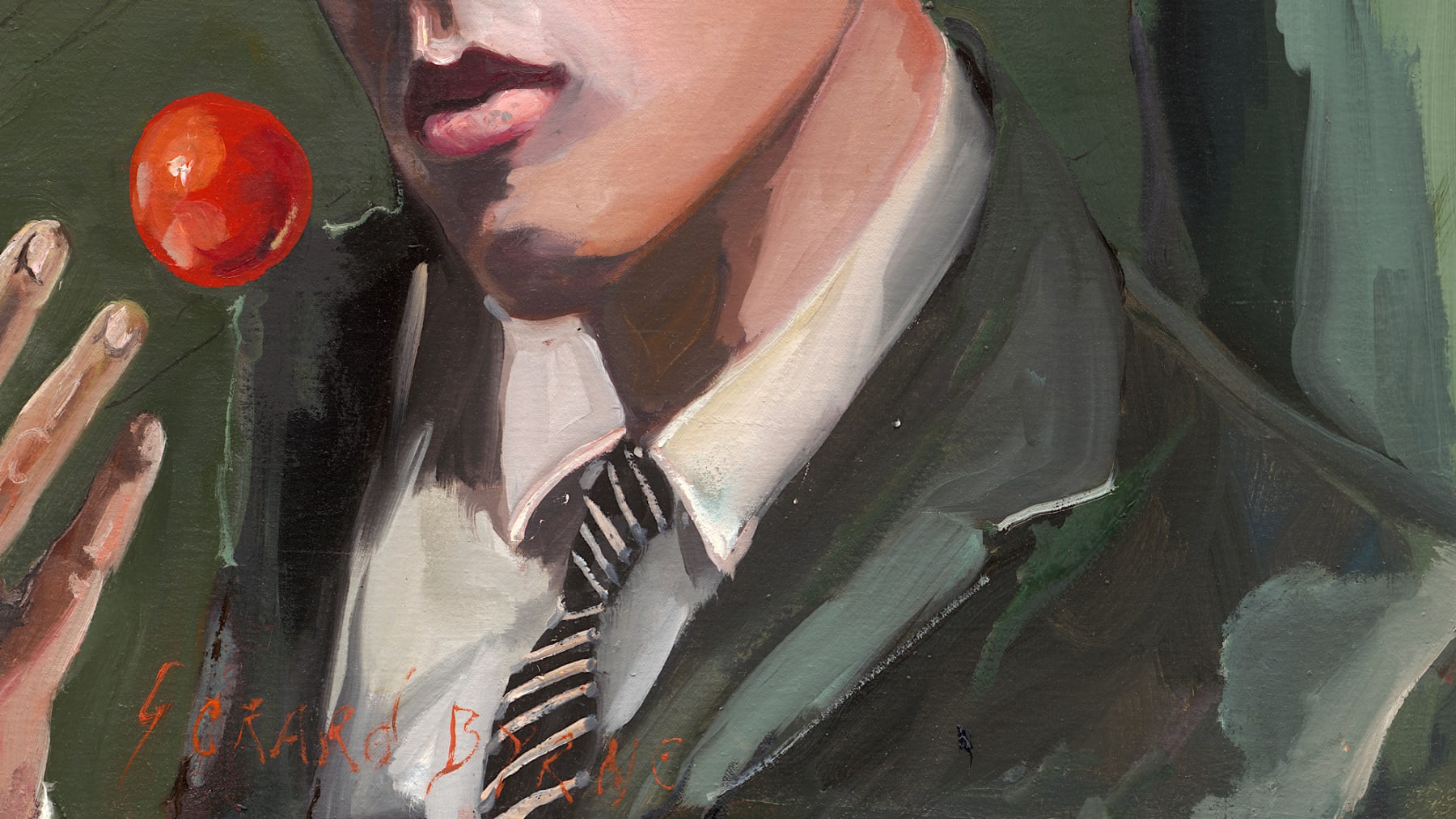 Gerard_Byrne_The_Fall_contemporary_figurative_art_painting_detail_6
