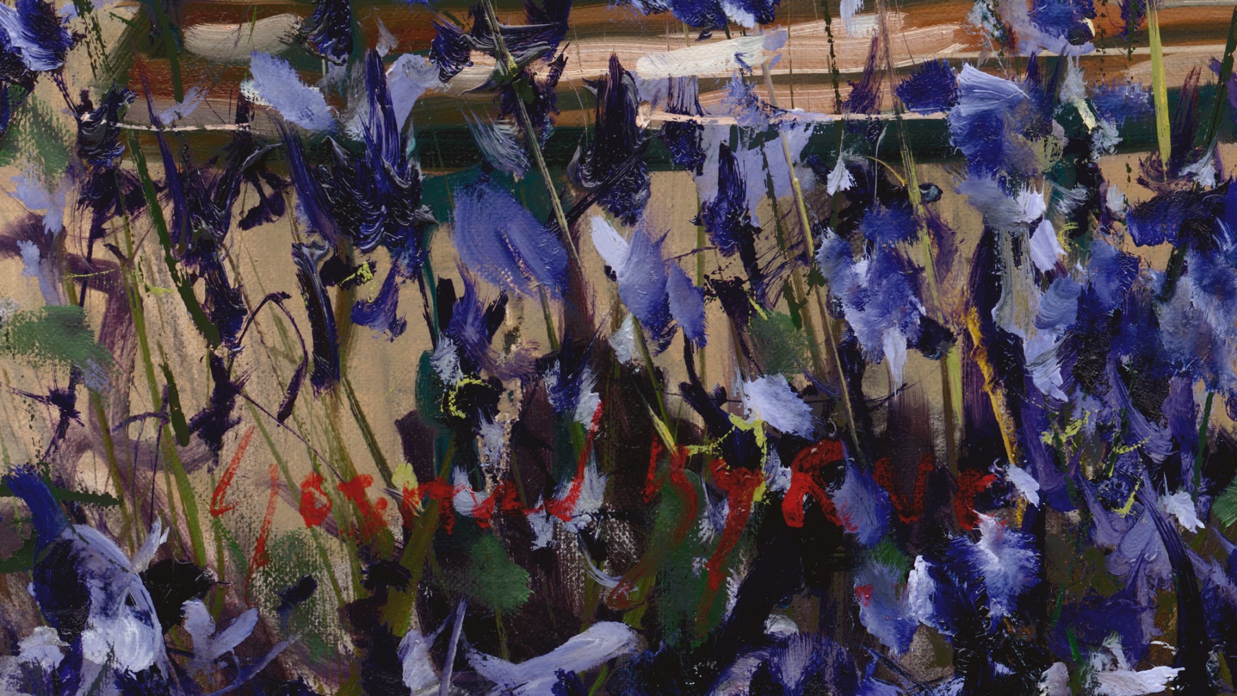 Gerard_Byrne_Summer's Purples_People's_Park_Dun_Laoghaire_modern_irish_impressionism_fine_art_gallery_dublin_Ireland_painting_detail