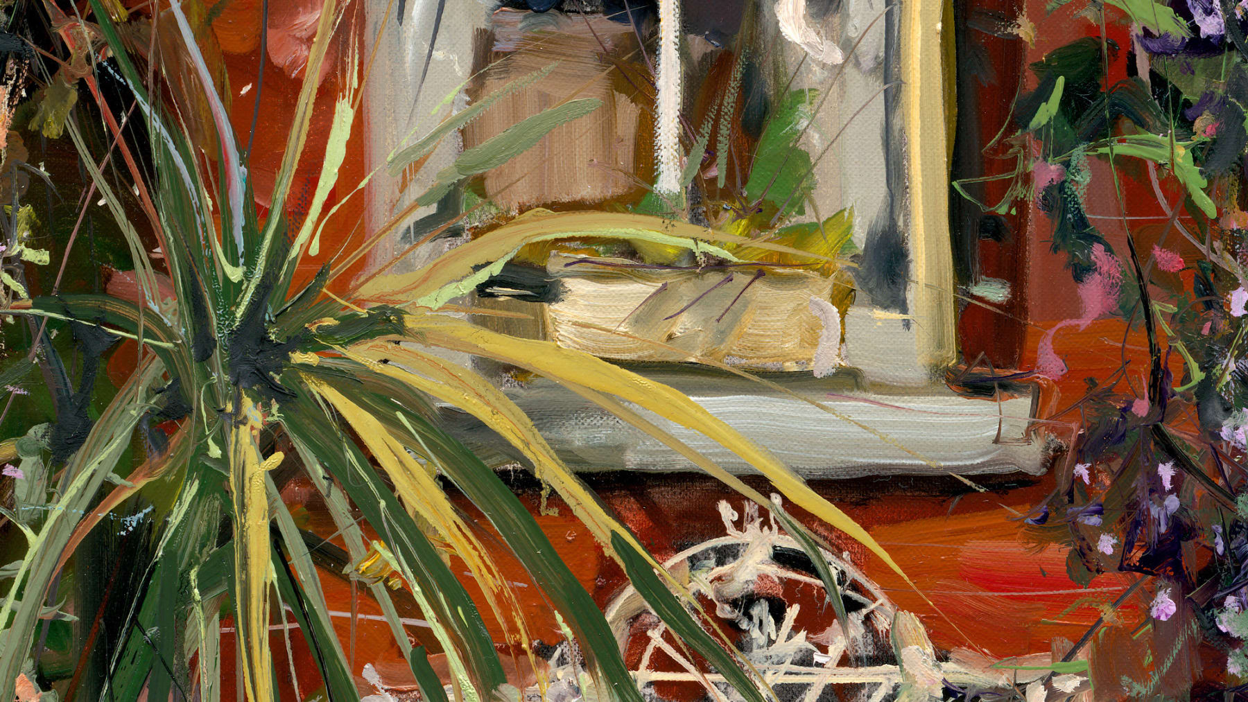 Gerard-Byrne-Summer-Garden-Ranelagh-irish-modern-impressionism-art-gallery-dublin-painting-detail