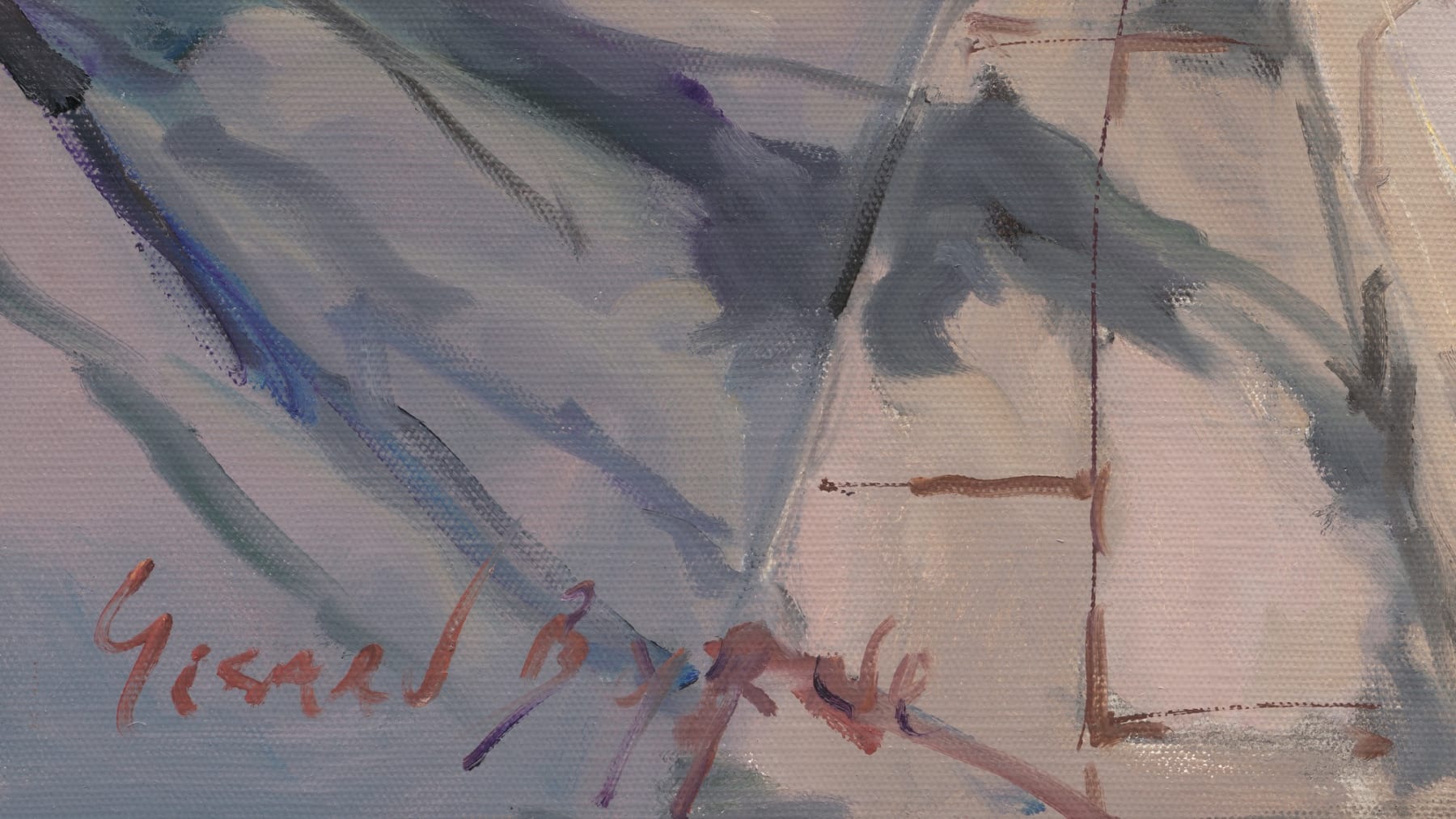 Gerard_Byrne_Into_the_Light_Huband_Bridge_in_Spring_modern_irish_impressionism_fine_art_gallery_dublin_Ireland_painting_detail