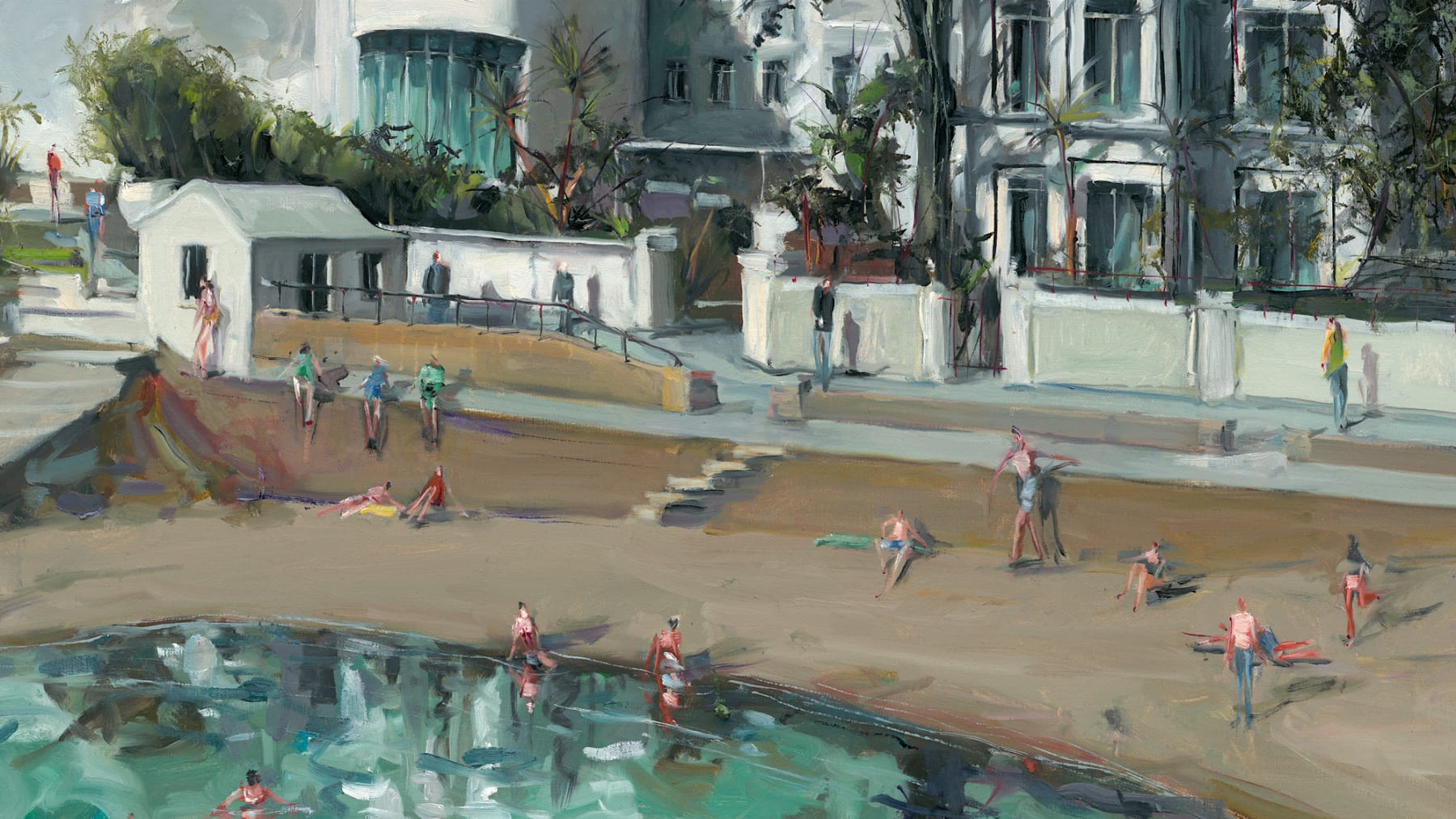 Gerard_Byrne_Caribbean_Dreams_Sandycove_II_painting_detail_contemporary_impressionism_fine_art_gallery_Dublin_Ireland