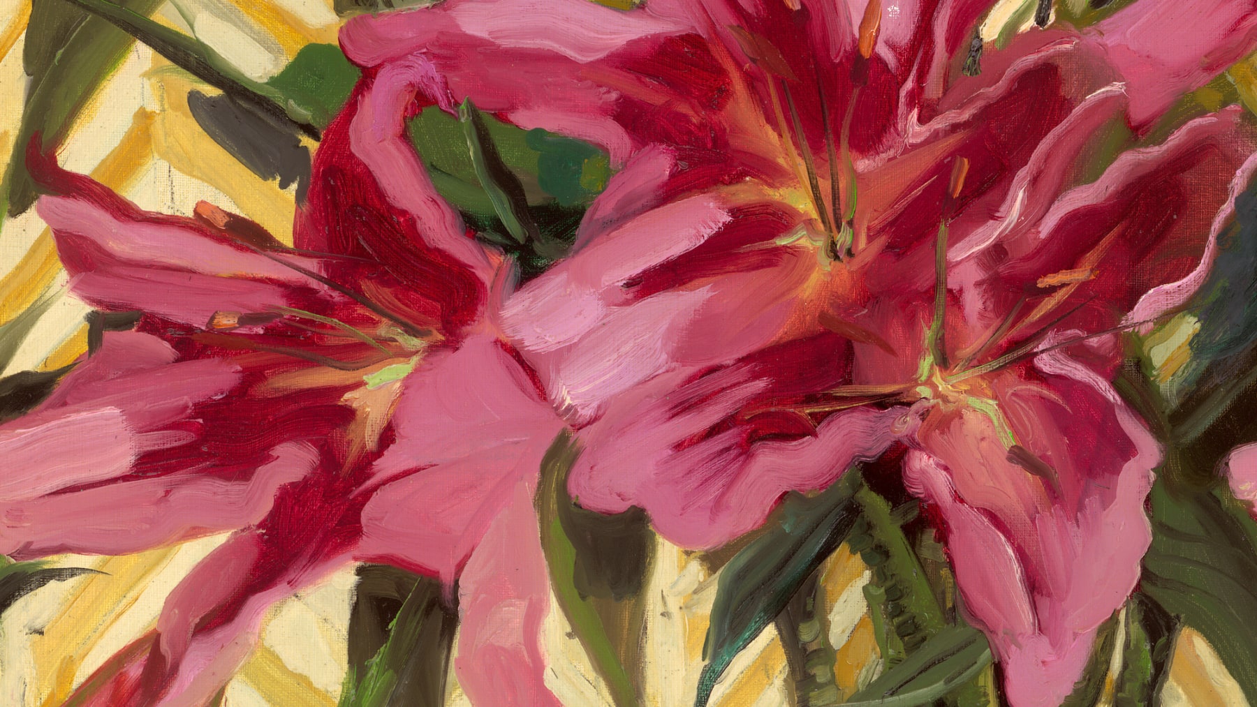 Gerard_Byrne_Stargazer_Lilies_contemporary_figurative_artist_fine_art_gallery_Dublin_Ireland_painting_detail