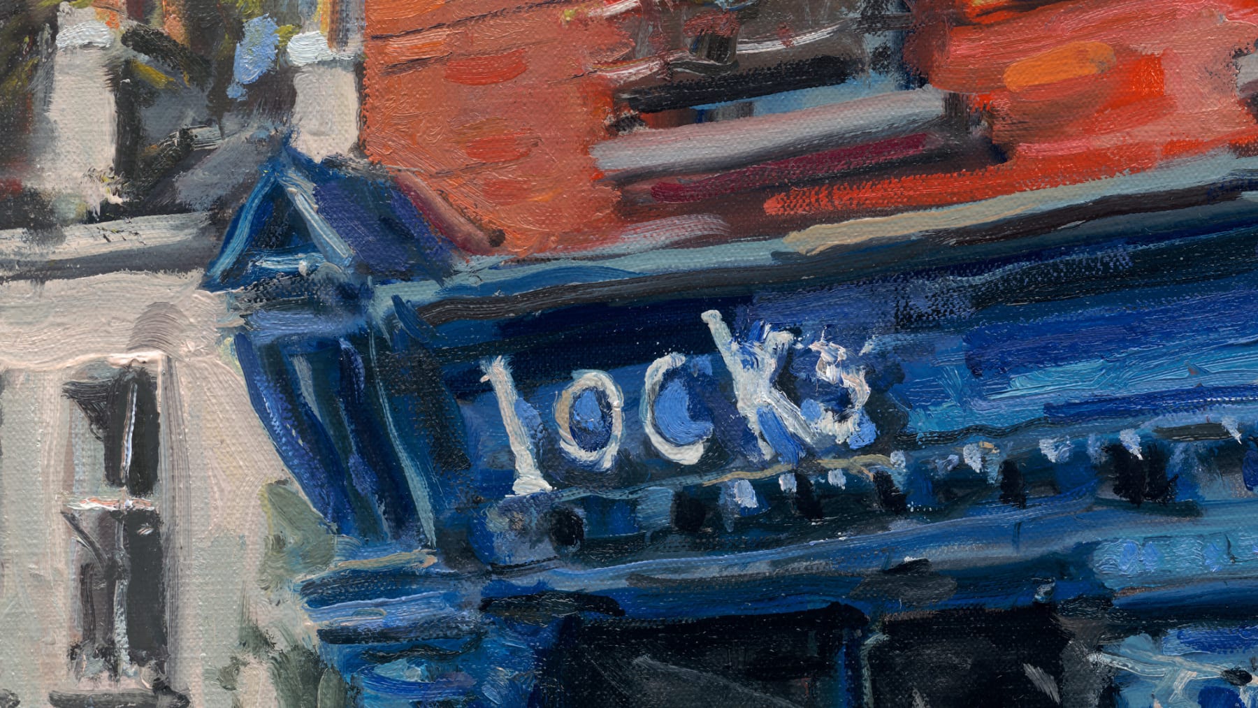 Gerard_Byrne_The_Door_to_the_Unknown_Locks_Restaurant_Portobello_modern_irish_impressionism_art_gallery_Dublin_painting_detail