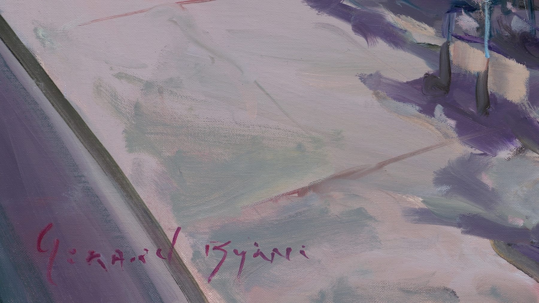 Gerard_Byrne_Good_Company_The_51_Bar_fine_art_gallery_Dublin_painting_detail_artist_signature