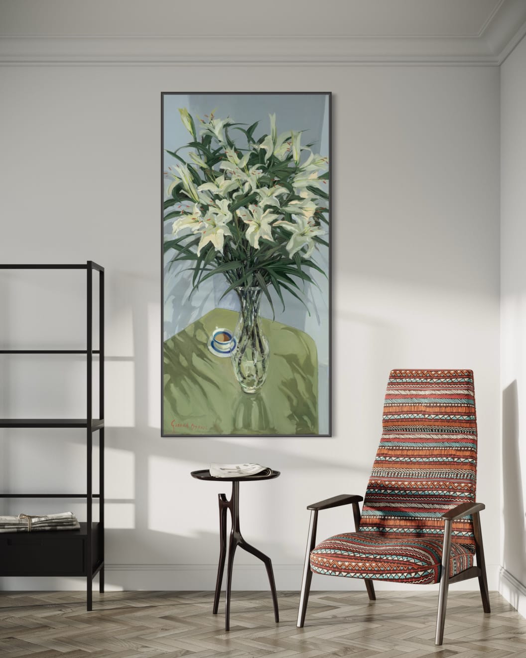 Gerard-Byrne-White-Oriental-Lilies-art-gallery-Dublin-Ireland-interior-design