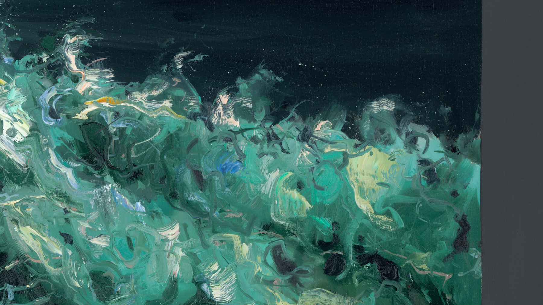 Gerard Byrne_Watching_the_Waves _IV_contemporary_irish_art_painting_detail