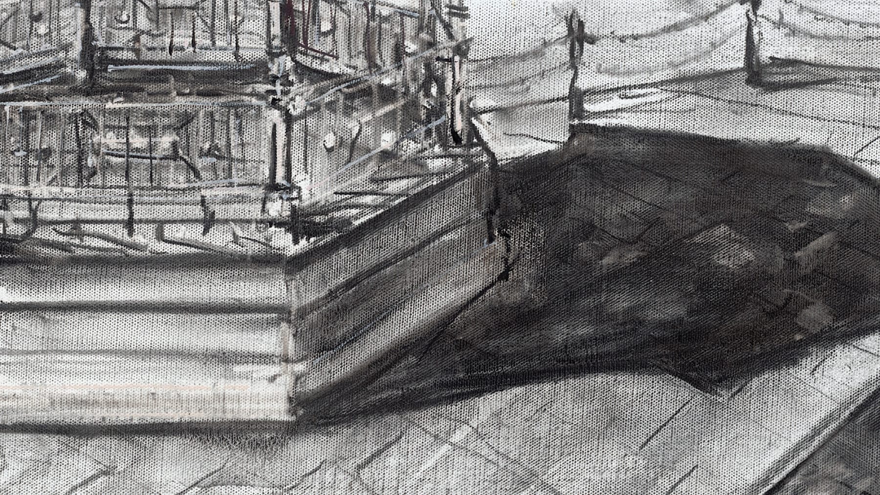Gerard-Byrne-Evening-Walk-Dun-Laoghaire-Pier-modern-irish-impressionism-art-gallery-dublin-ireland-detail