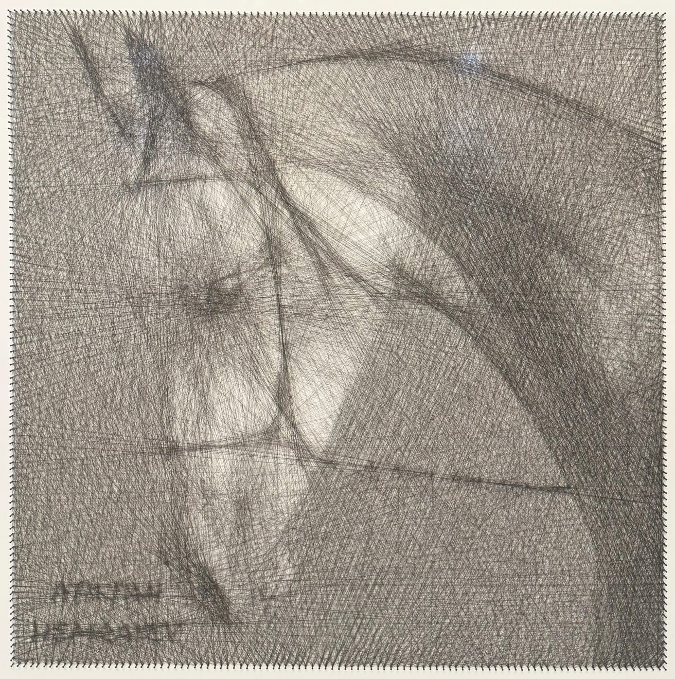 ATAJAN HEMRAYEV, Stallion, 111x111cm, 2025