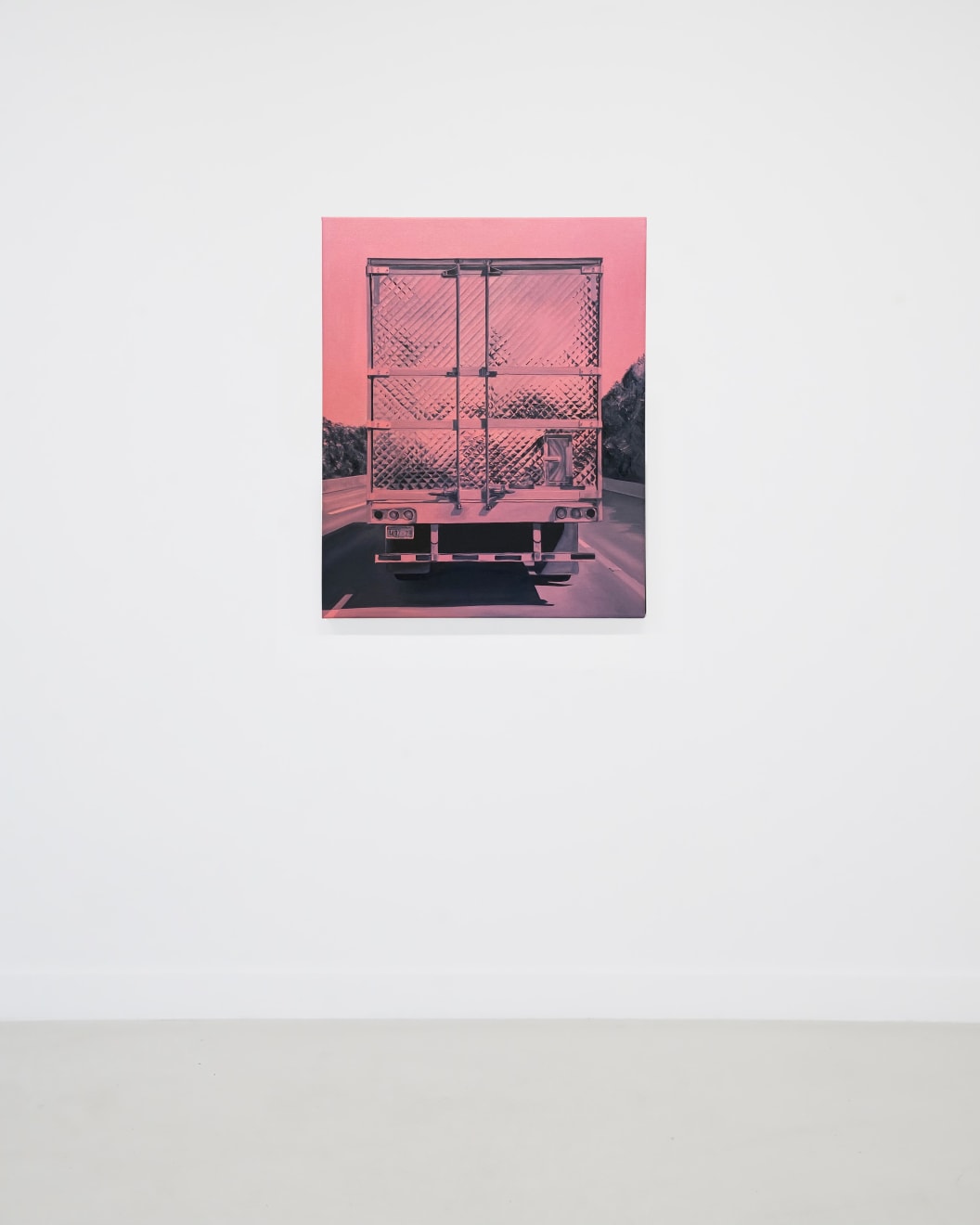 painting of the back of a semi truck