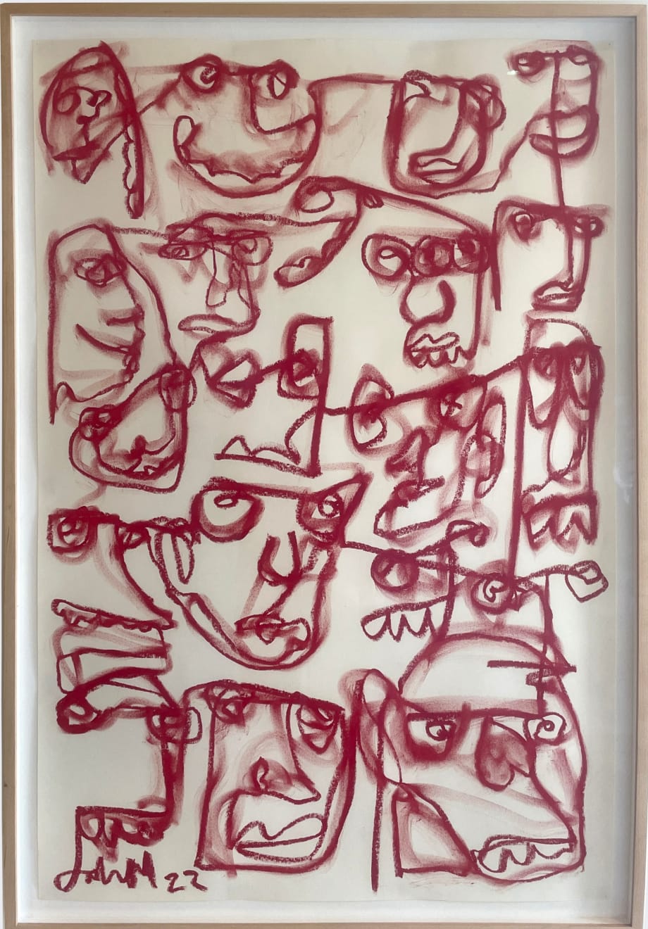 Jahlil Nzinga, Friends in High Places (red), 2024