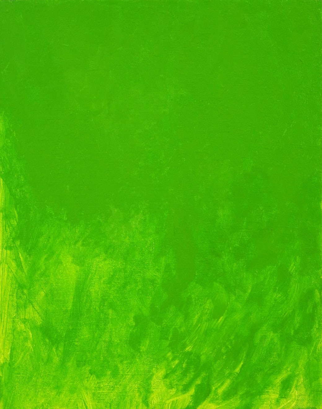 hand painted green screen on canvas