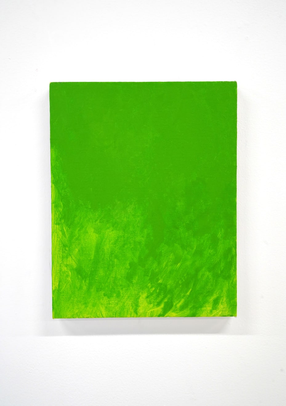 hand painted green screen on canvas