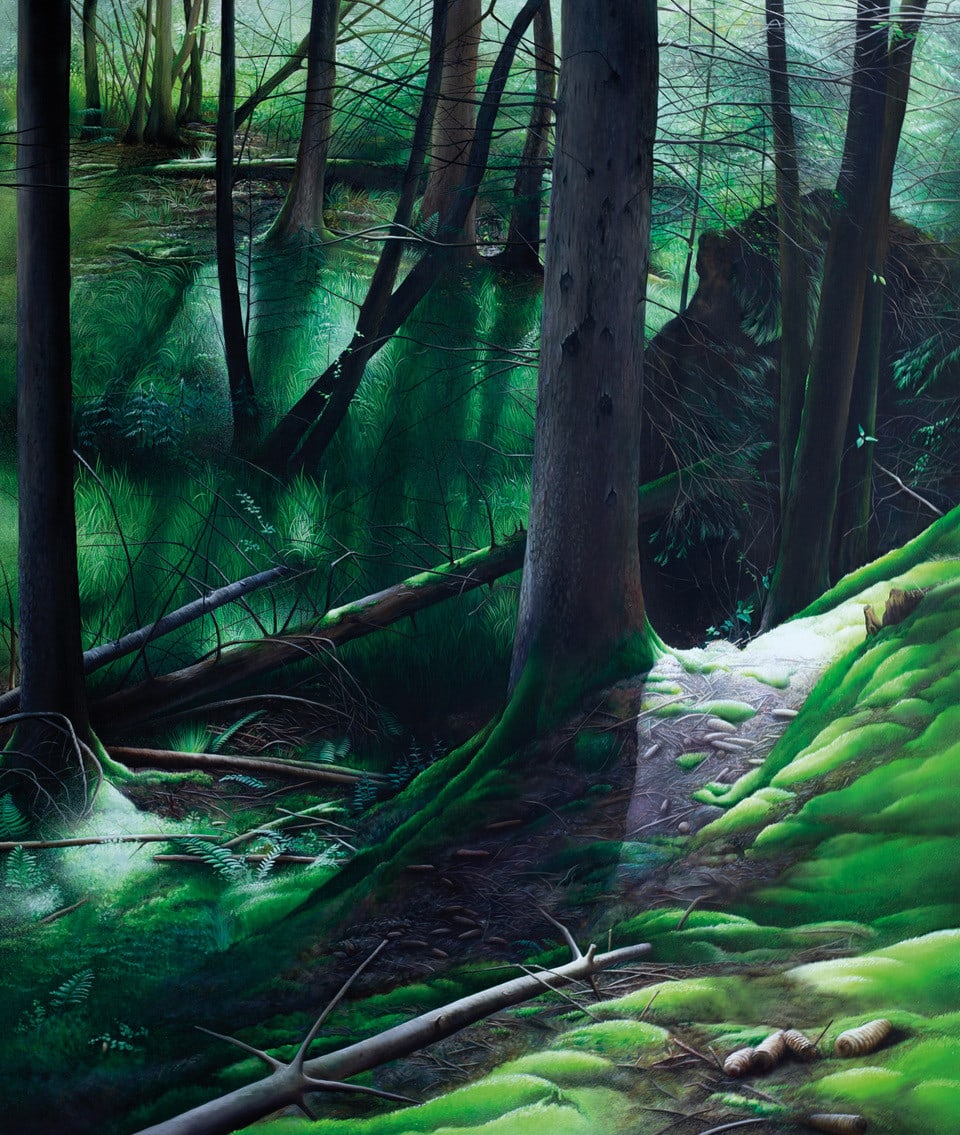 painting of a forest landscape