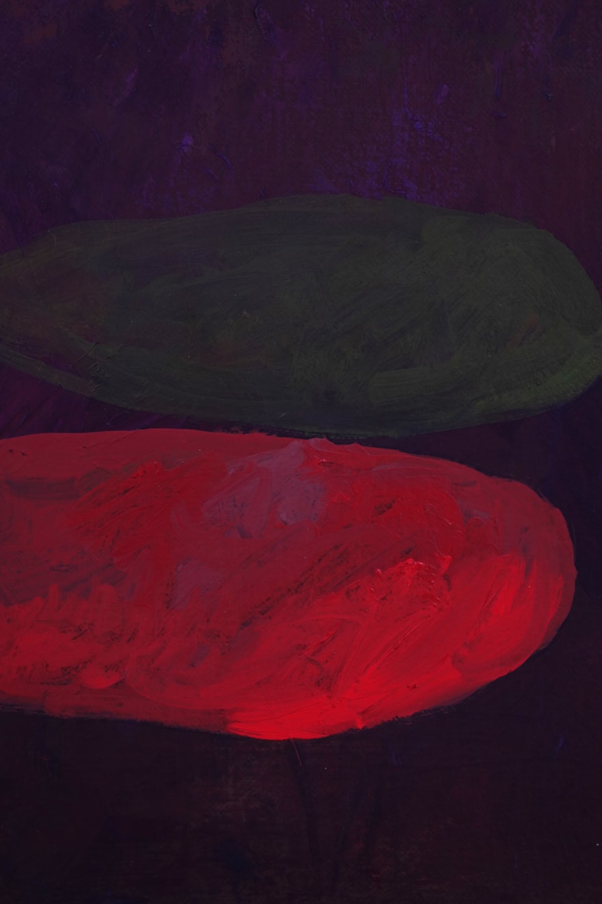 Abstract painting of a mountain