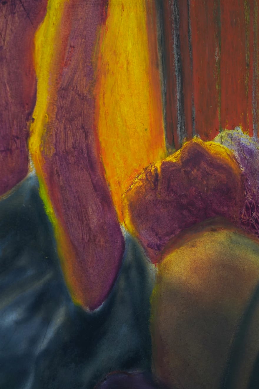 painting of 3 men lounging in bed