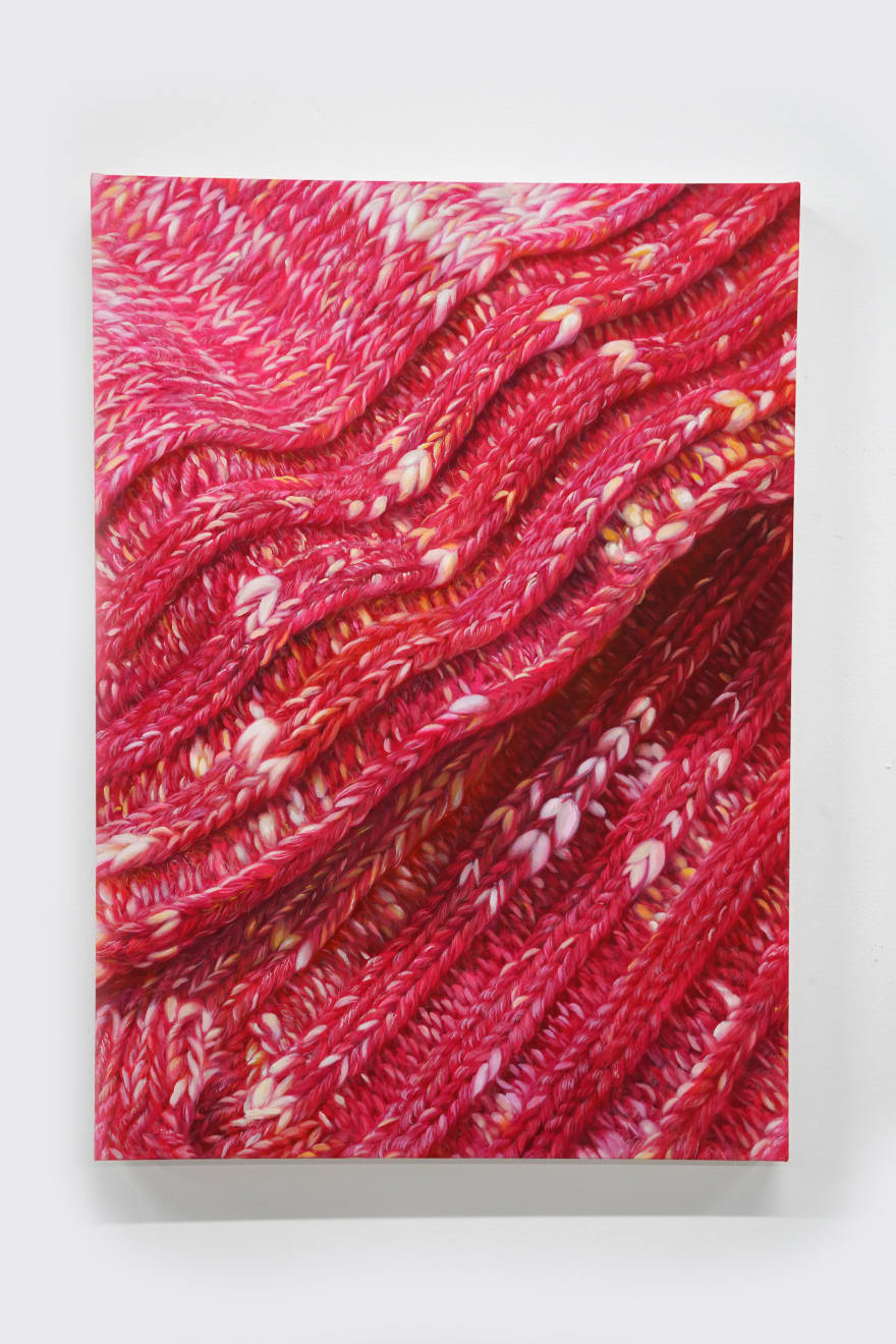painting of a pink sweater