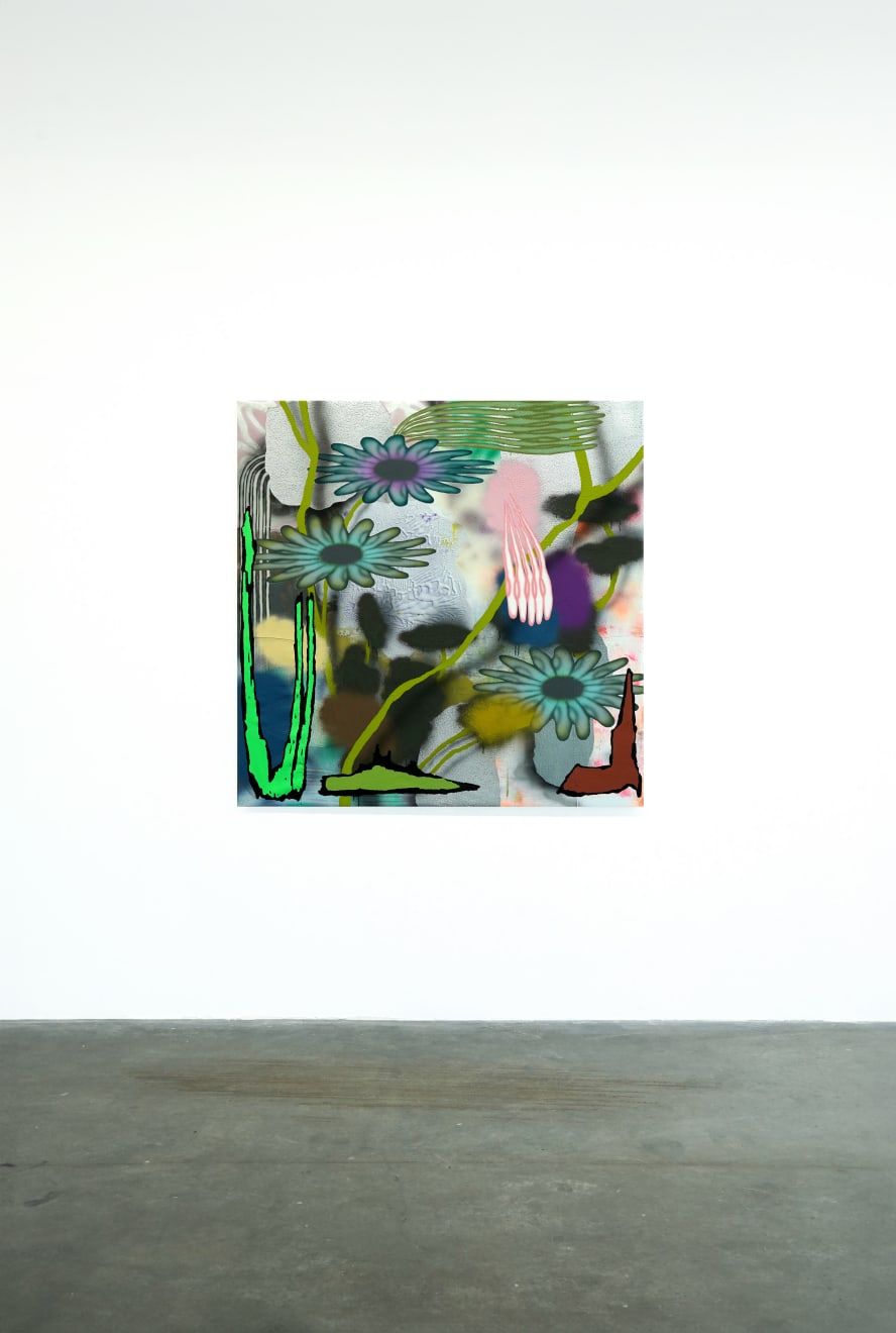 abstract painting of flowers