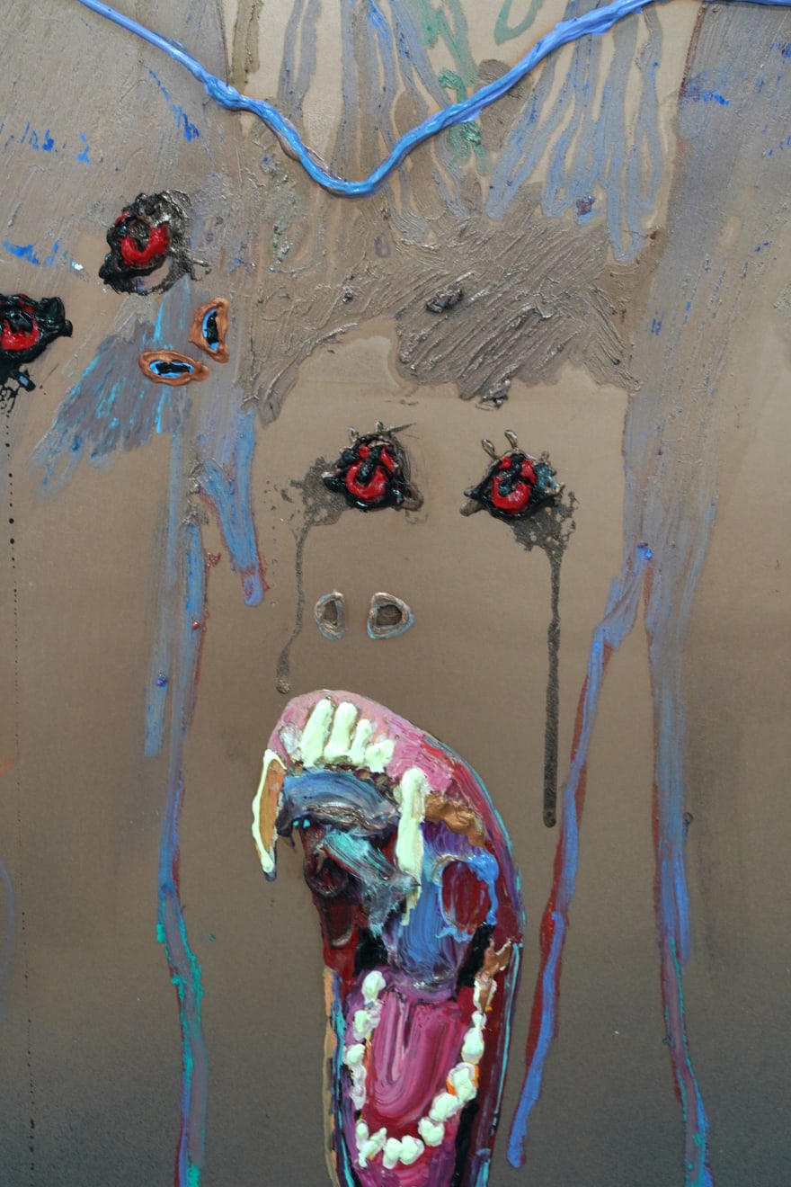 abstract painting of a monkey