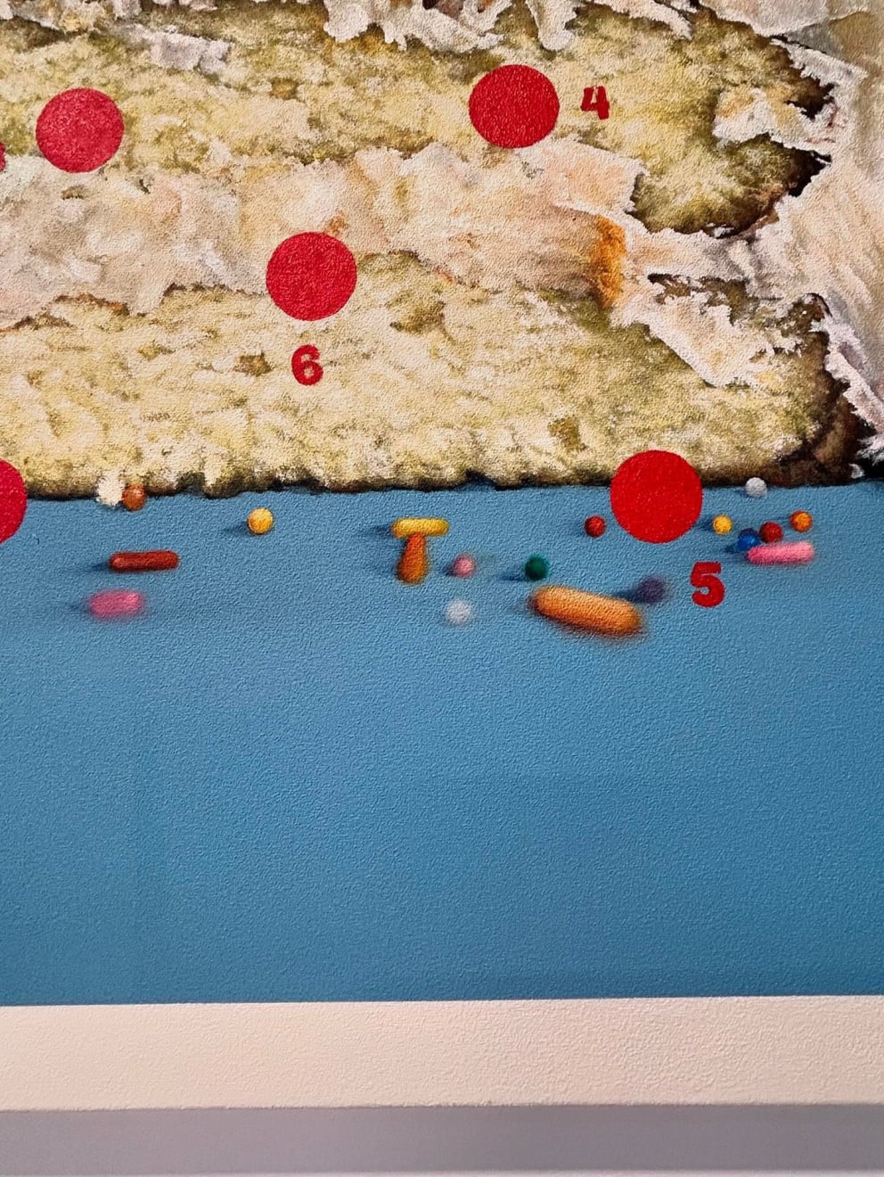 painting of a birthday cake with sprinkles