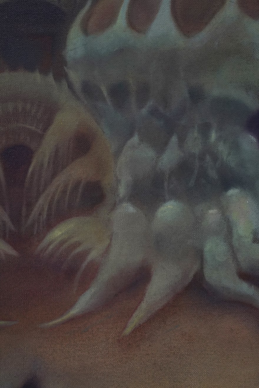 abstract painting of a mythical being