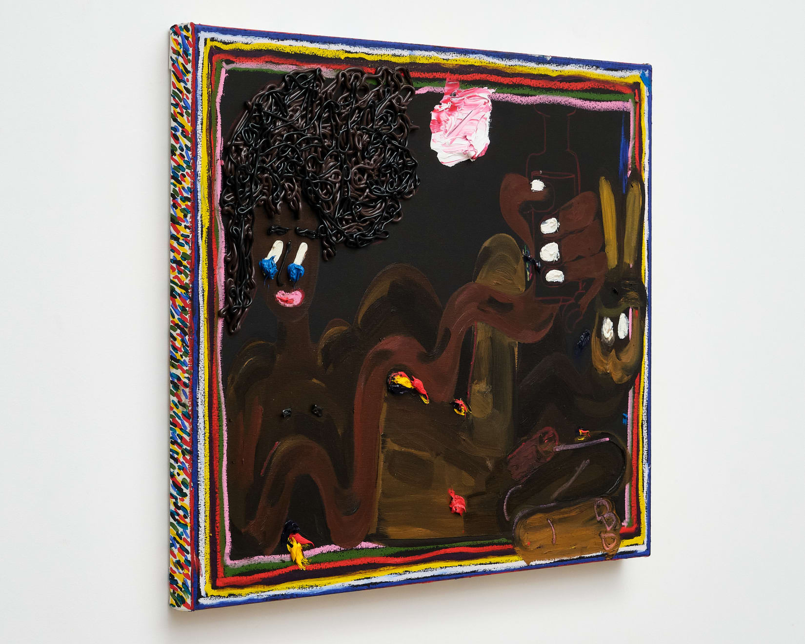 oil painting of a black figure, slightly abstract