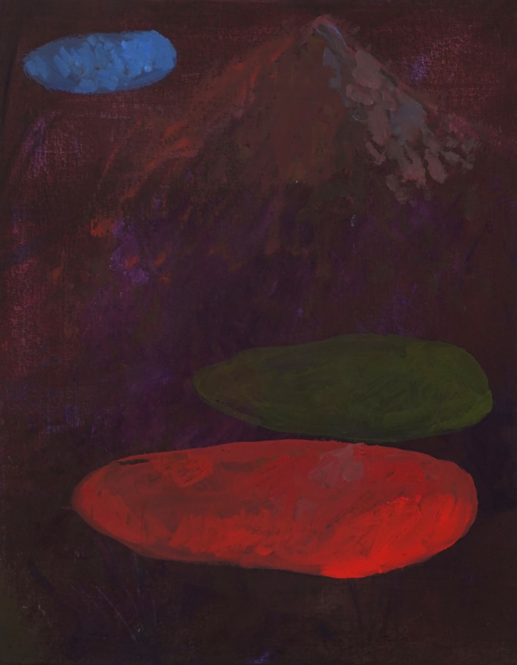 Abstract painting of a mountain