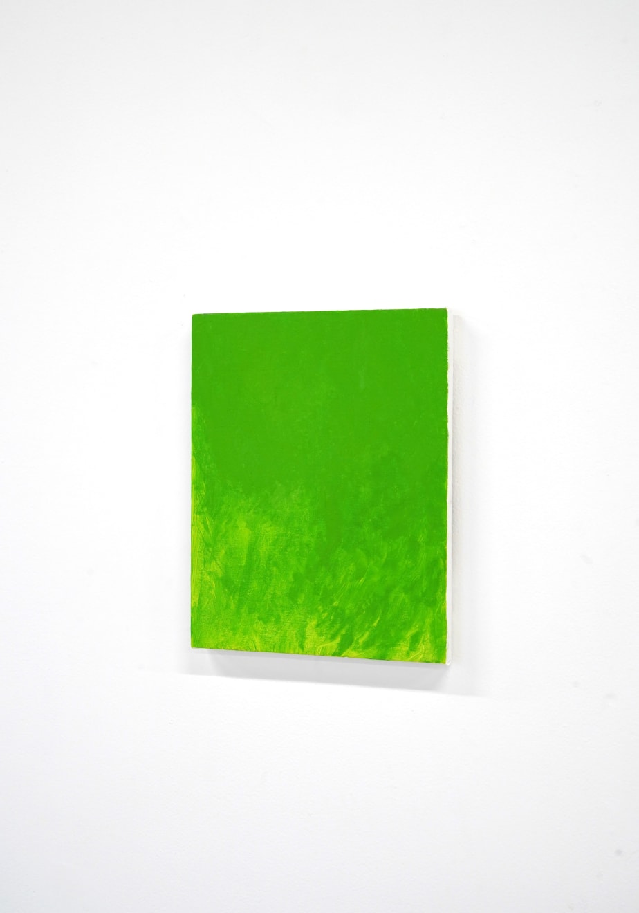 hand painted green screen on canvas